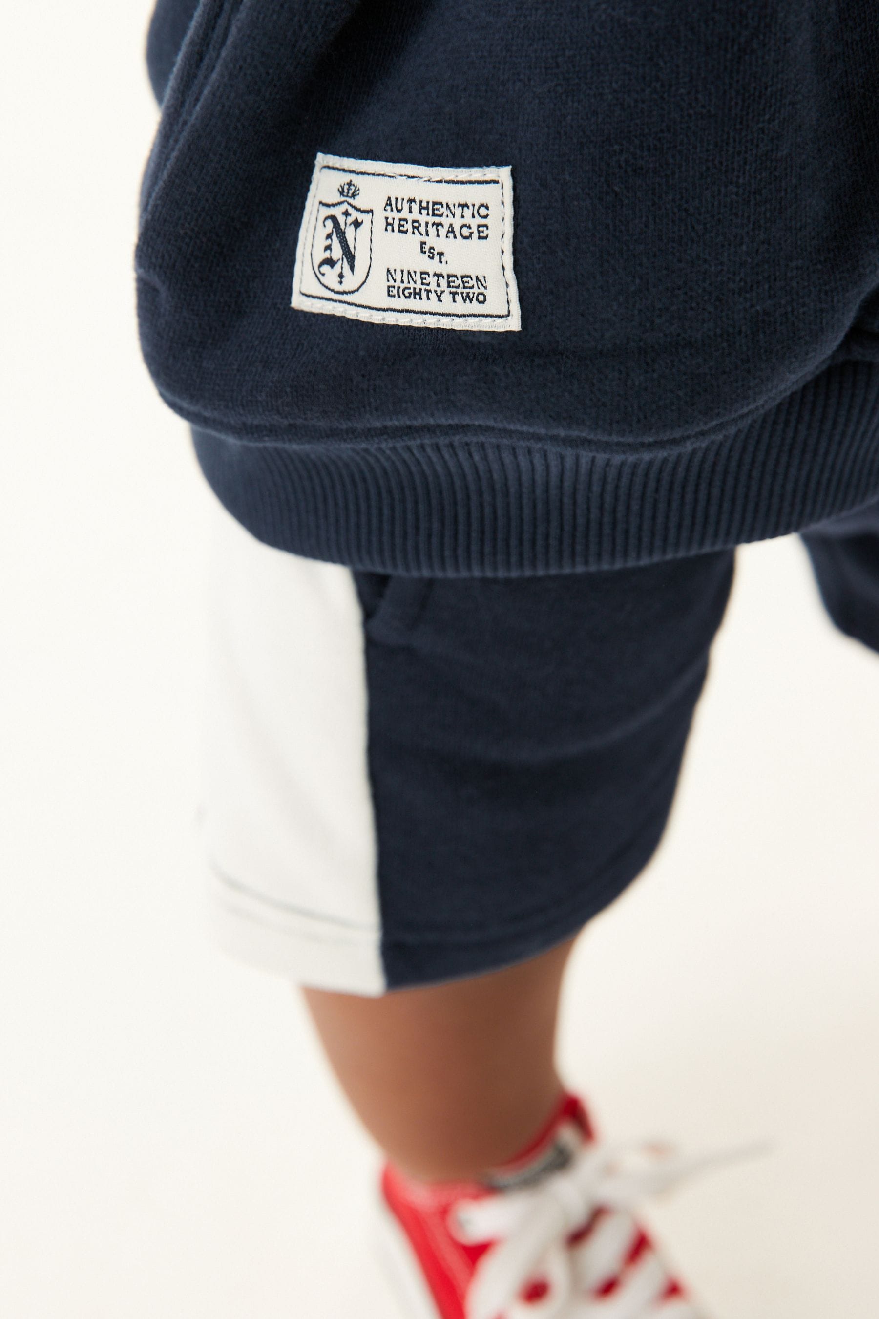 Navy Zip Through Rugby and Short Set (3mths-7yrs)