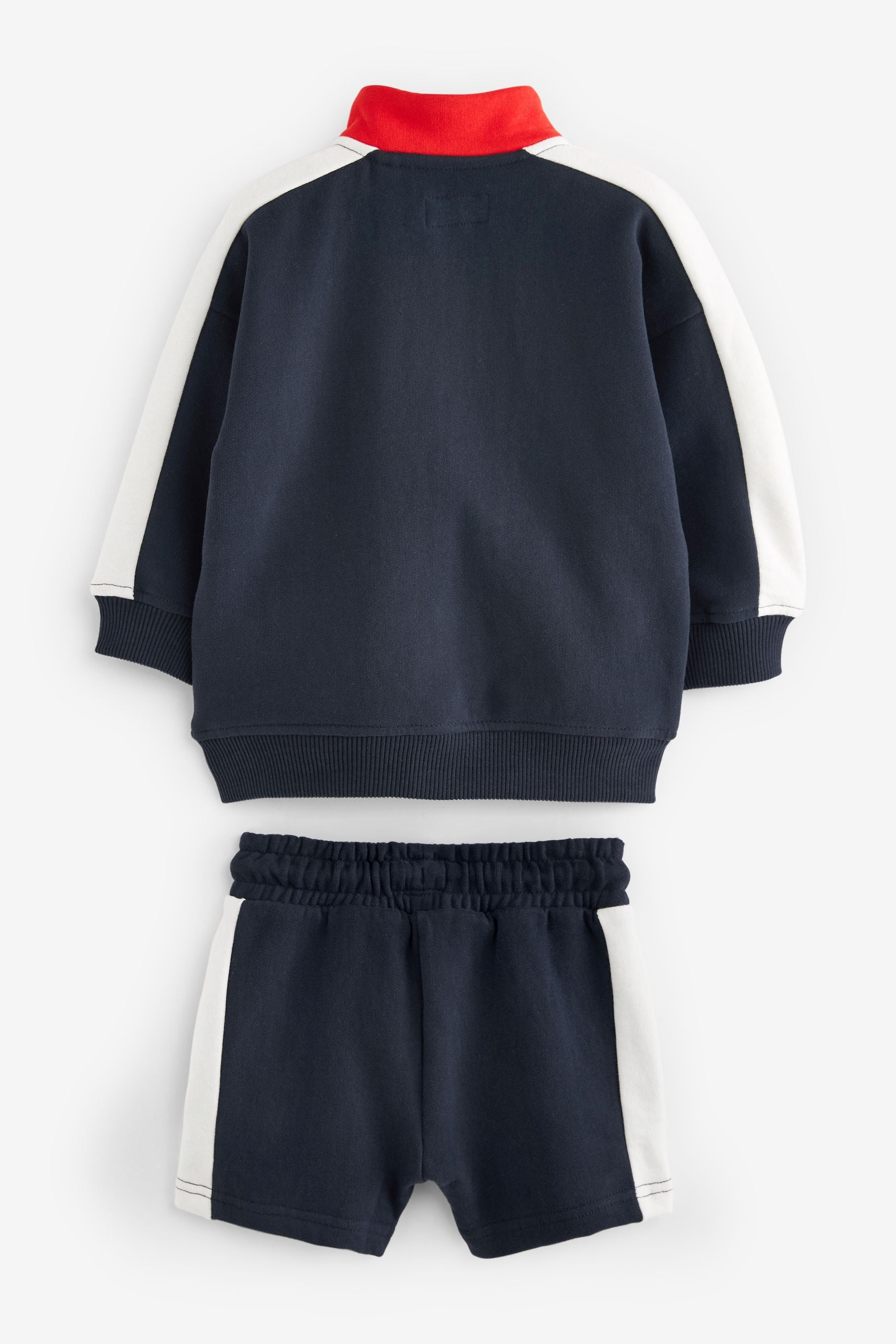 Navy Zip Through Rugby and Short Set (3mths-7yrs)