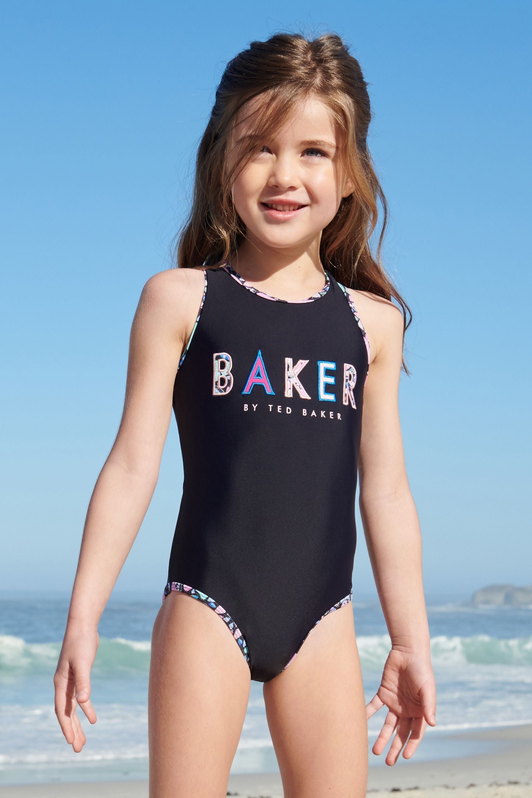 Black Baker by Ted Baker Black Logo Swimsuit