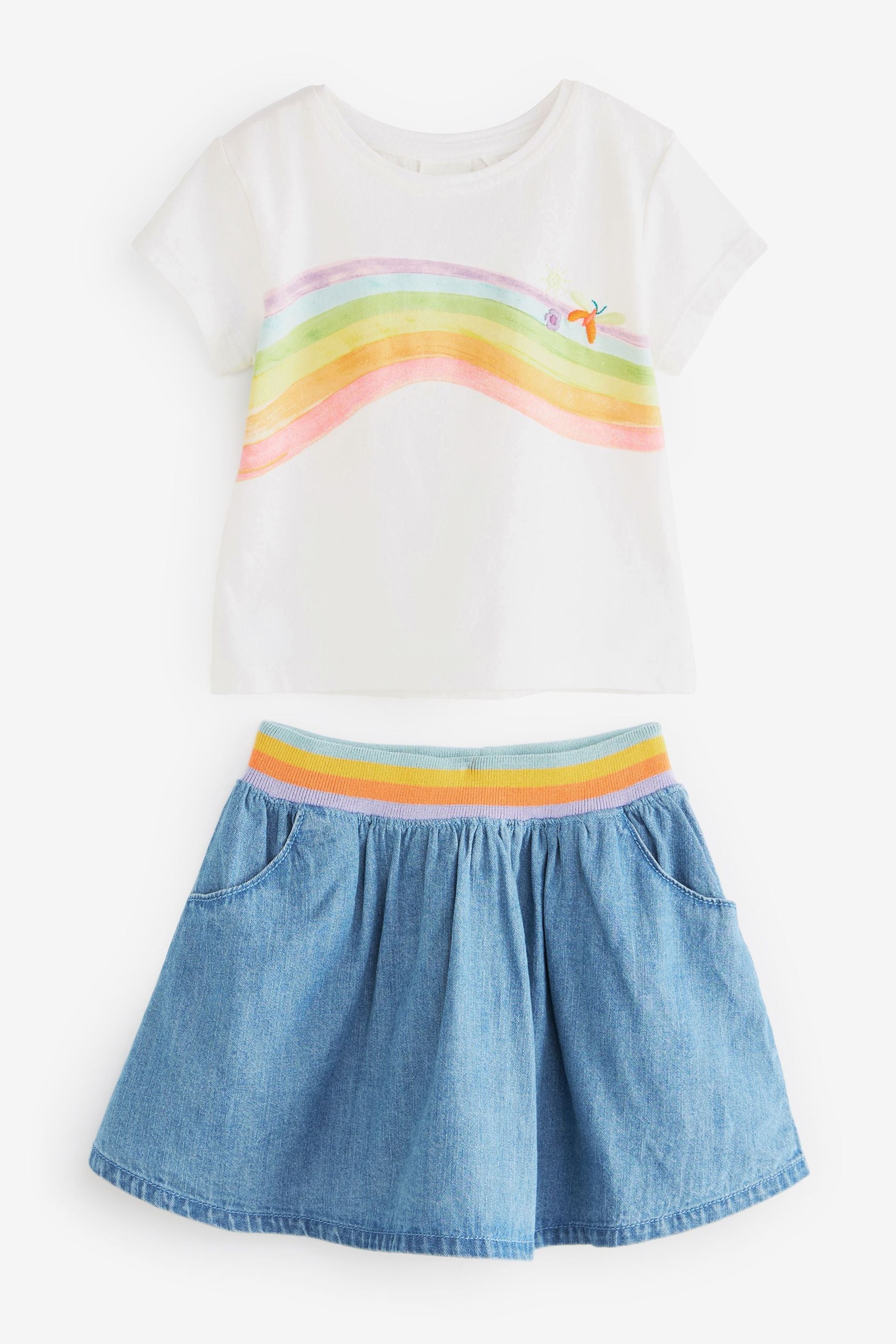 Multi 2 Piece Skirt & T-Shirt Set (3mths-7yrs)