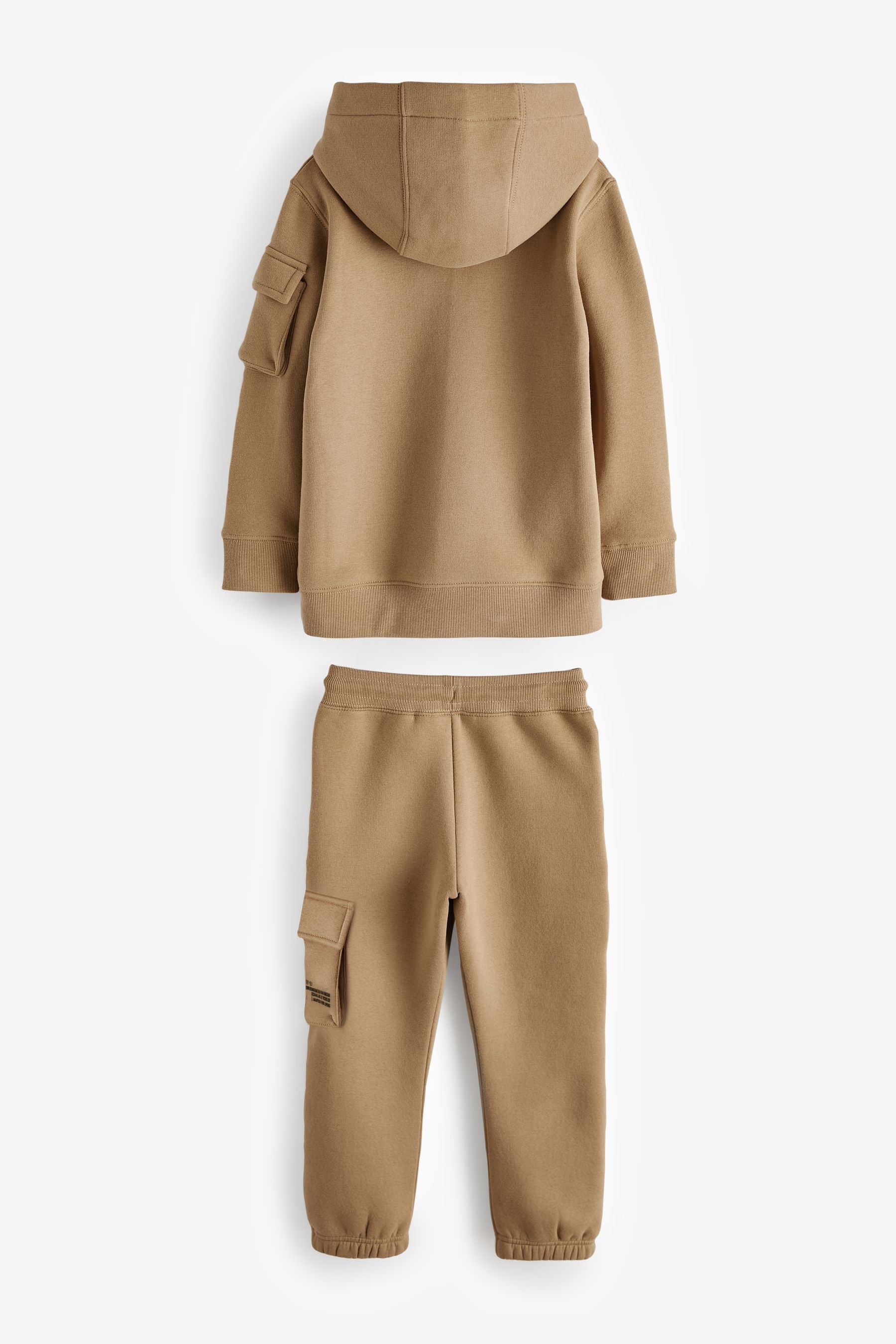 Tan Brown Utility Hoodie And Joggers (3-16yrs)