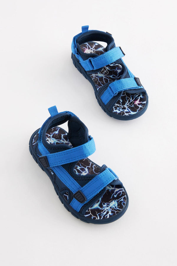 Cobalt Blue Lightweight Touch Fastening Adjustable Strap Trekker Sandals