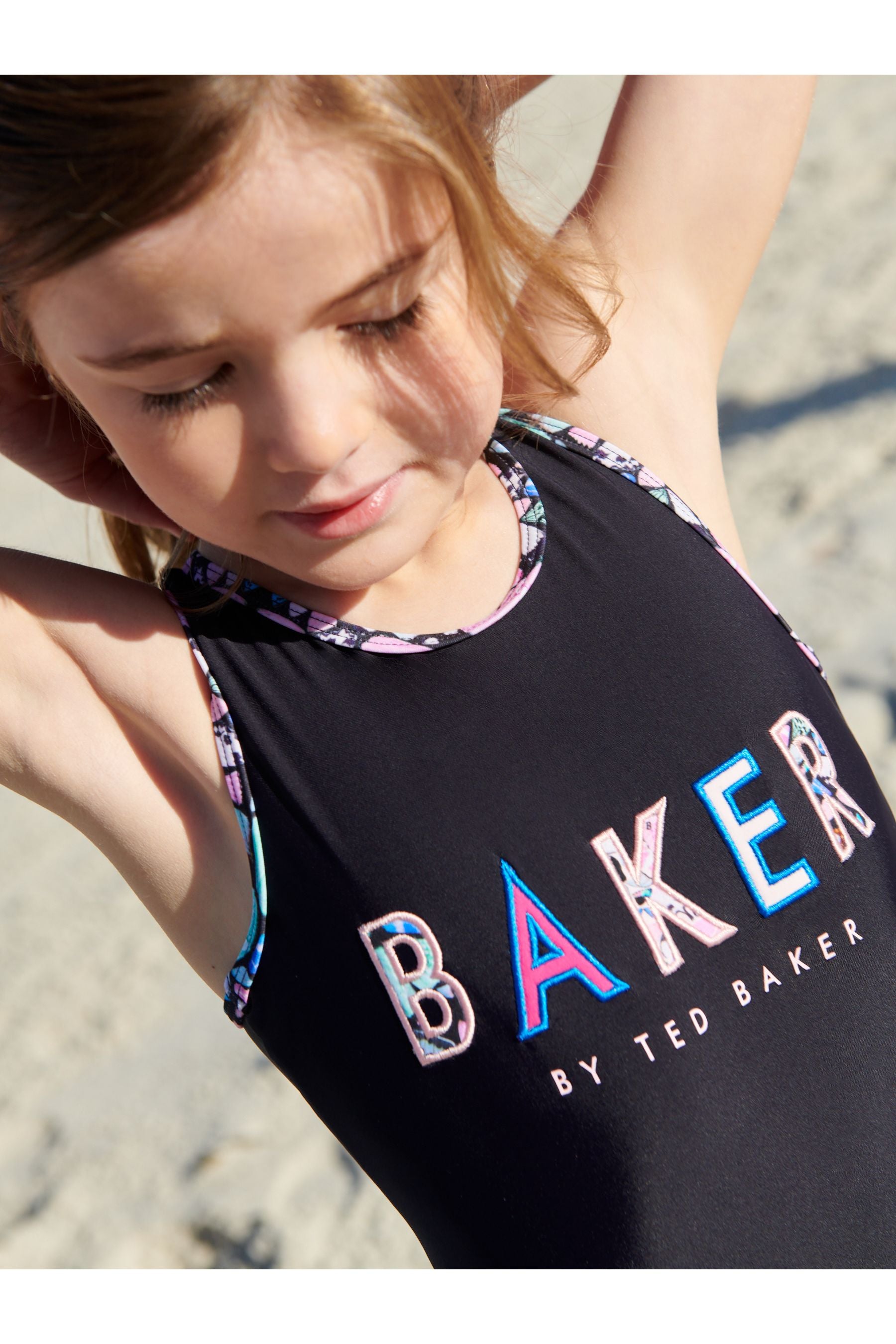 Black Baker by Ted Baker Black Logo Swimsuit