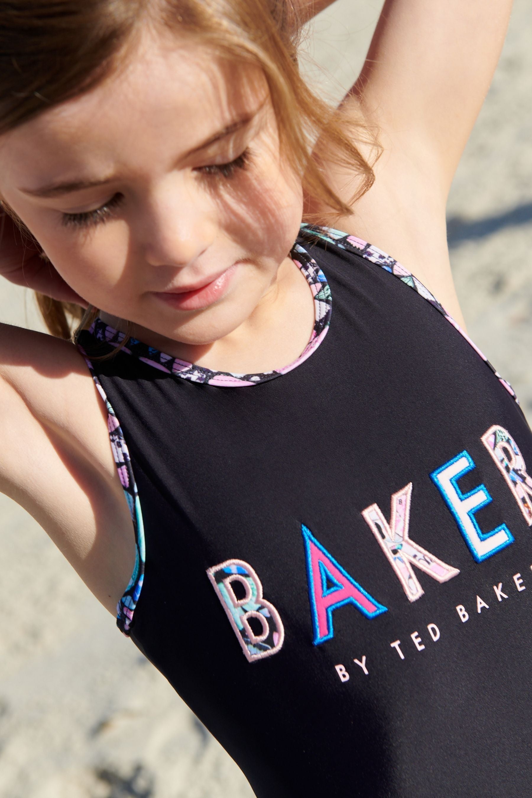 Black Baker by Ted Baker Black Logo Swimsuit