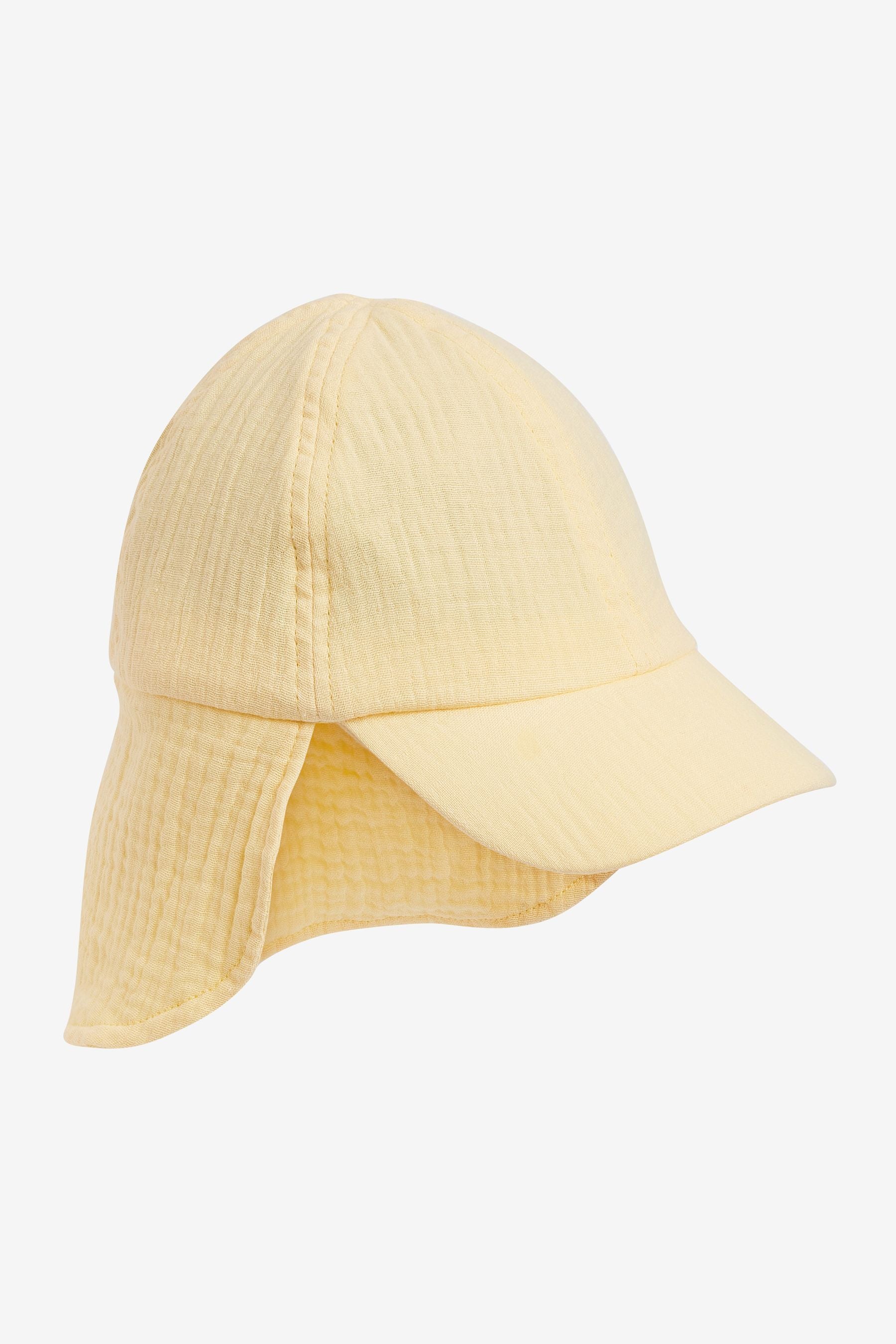 Yellow Cotton Legionnaire Cap (3mths-10yrs)