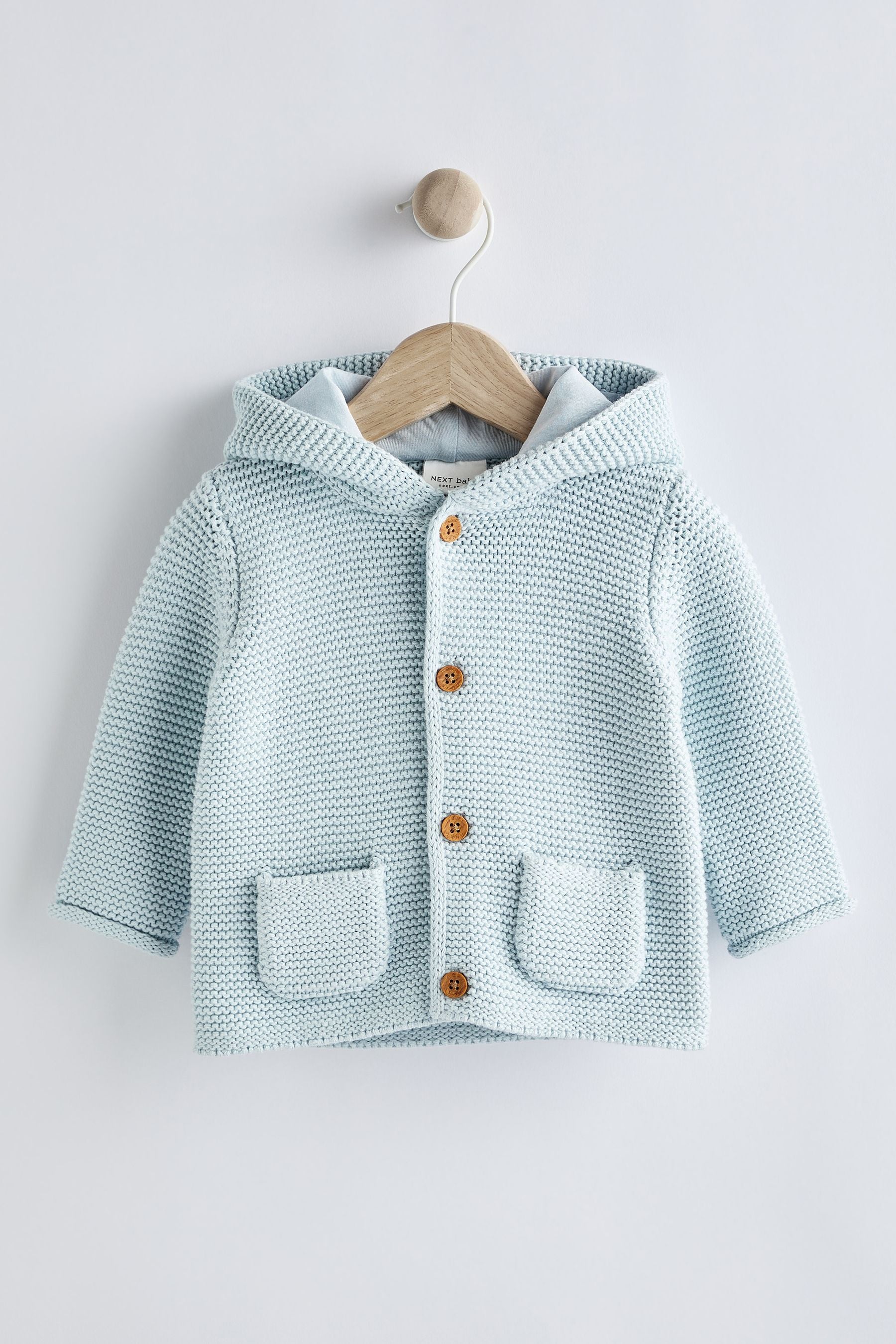 Pale Blue Baby Knitted Cardigan (0mths-3yrs)