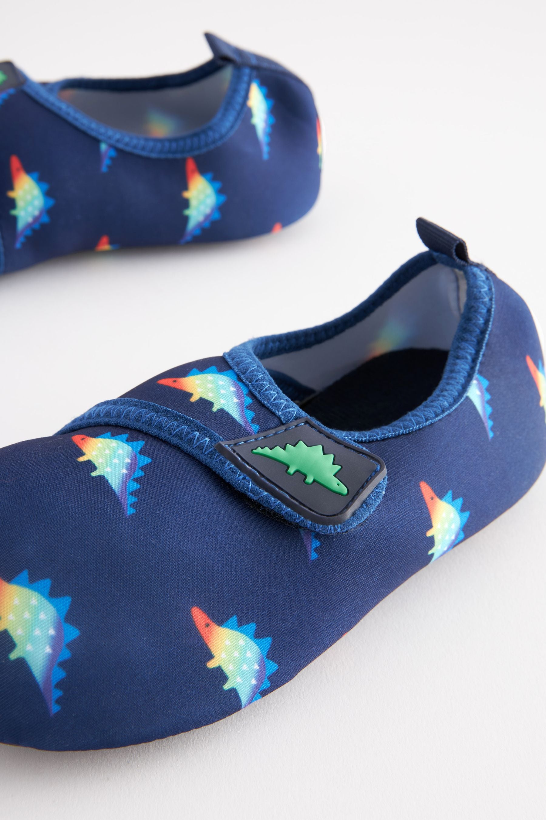 Navy Blue Dinosaur Beach Sock Shoes