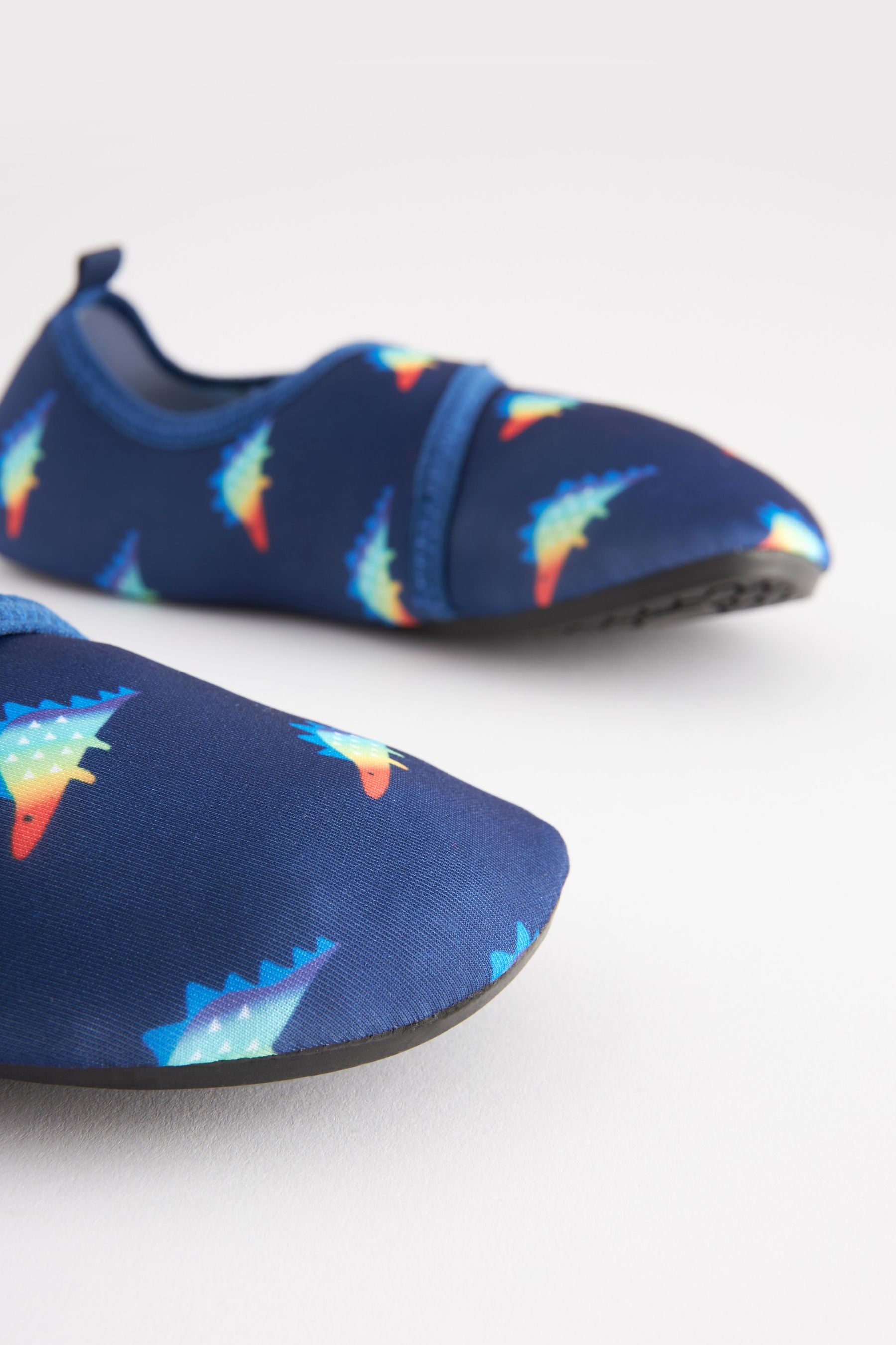 Navy Blue Dinosaur Beach Sock Shoes