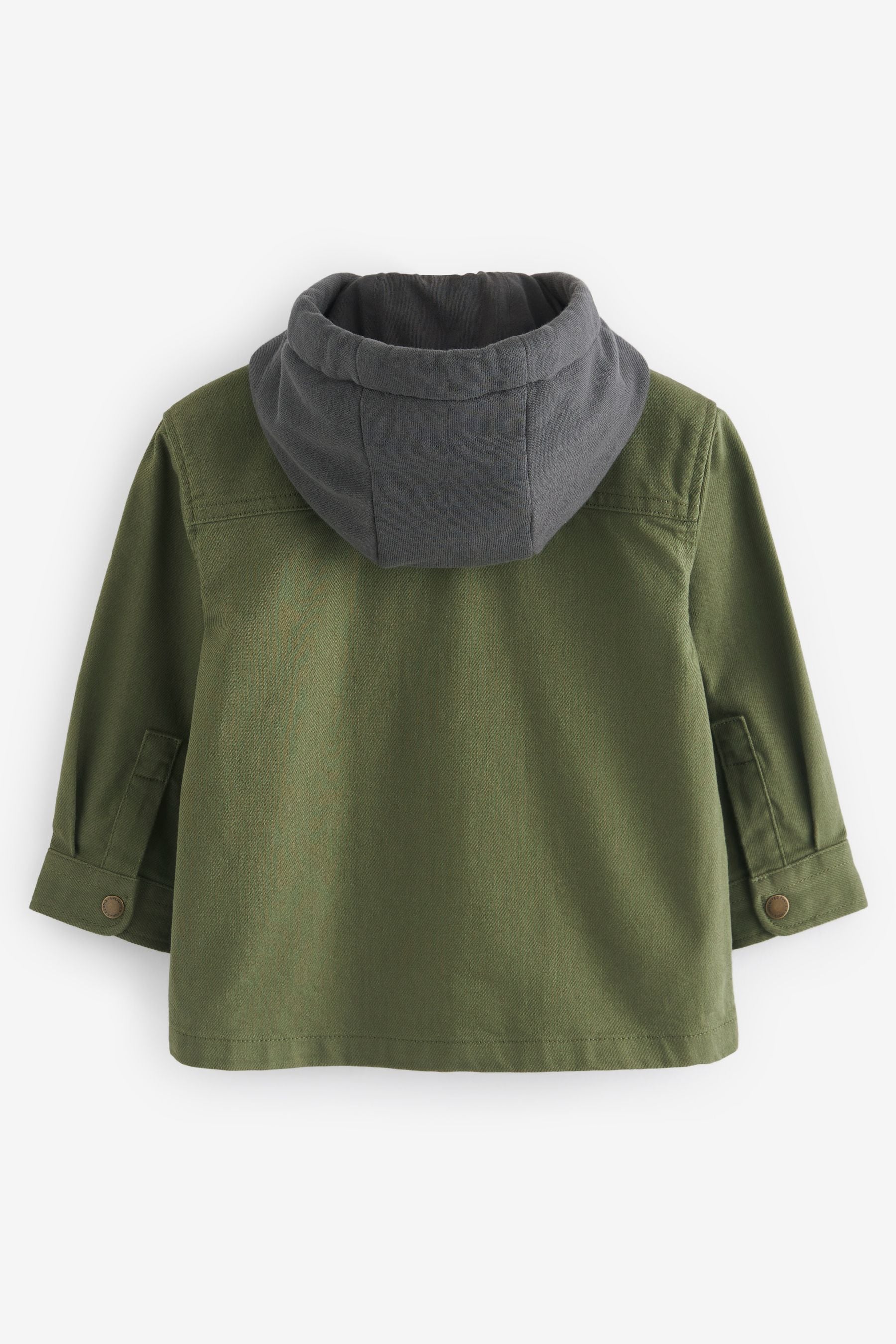 Khaki Green Overshirt with Hood (3mths-7yrs)