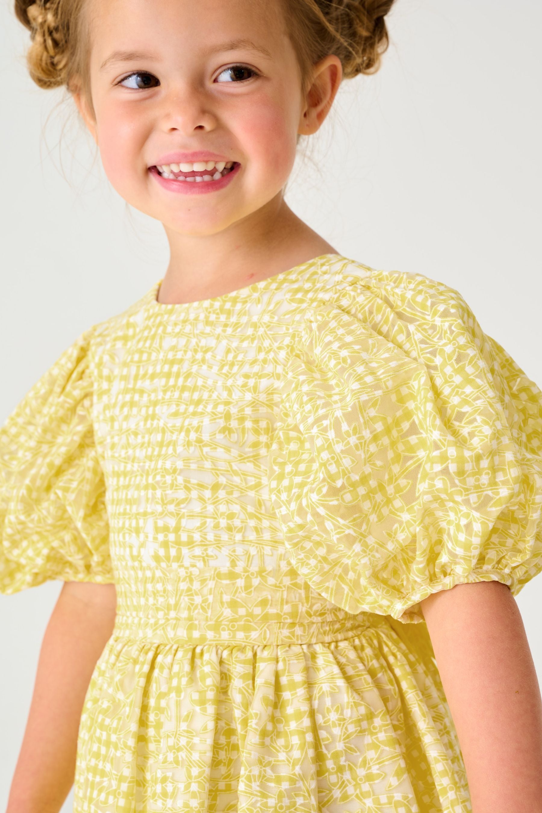 Yellow Baker by Ted Baker Yellow Gingham Dress