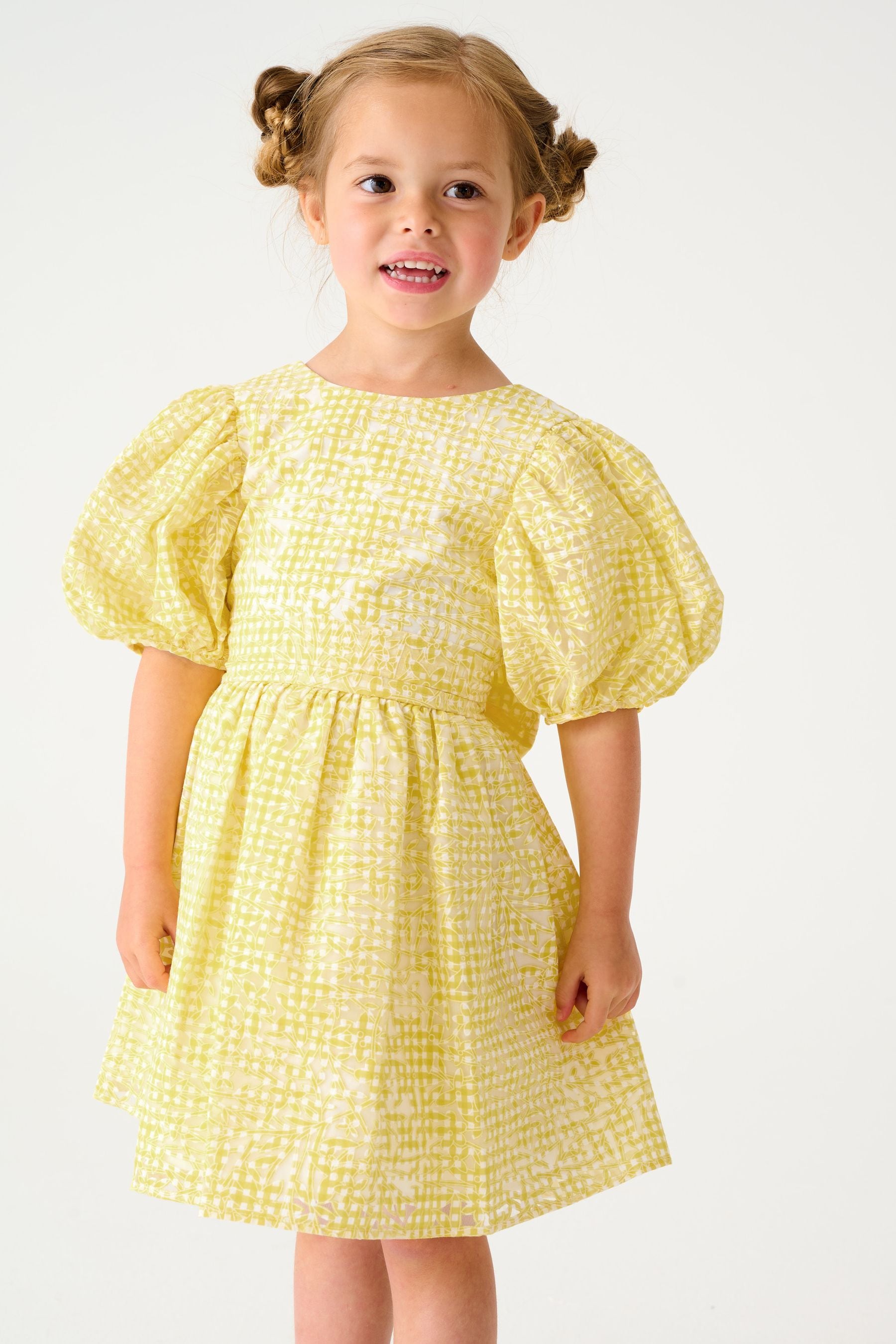 Yellow Baker by Ted Baker Yellow Gingham Dress