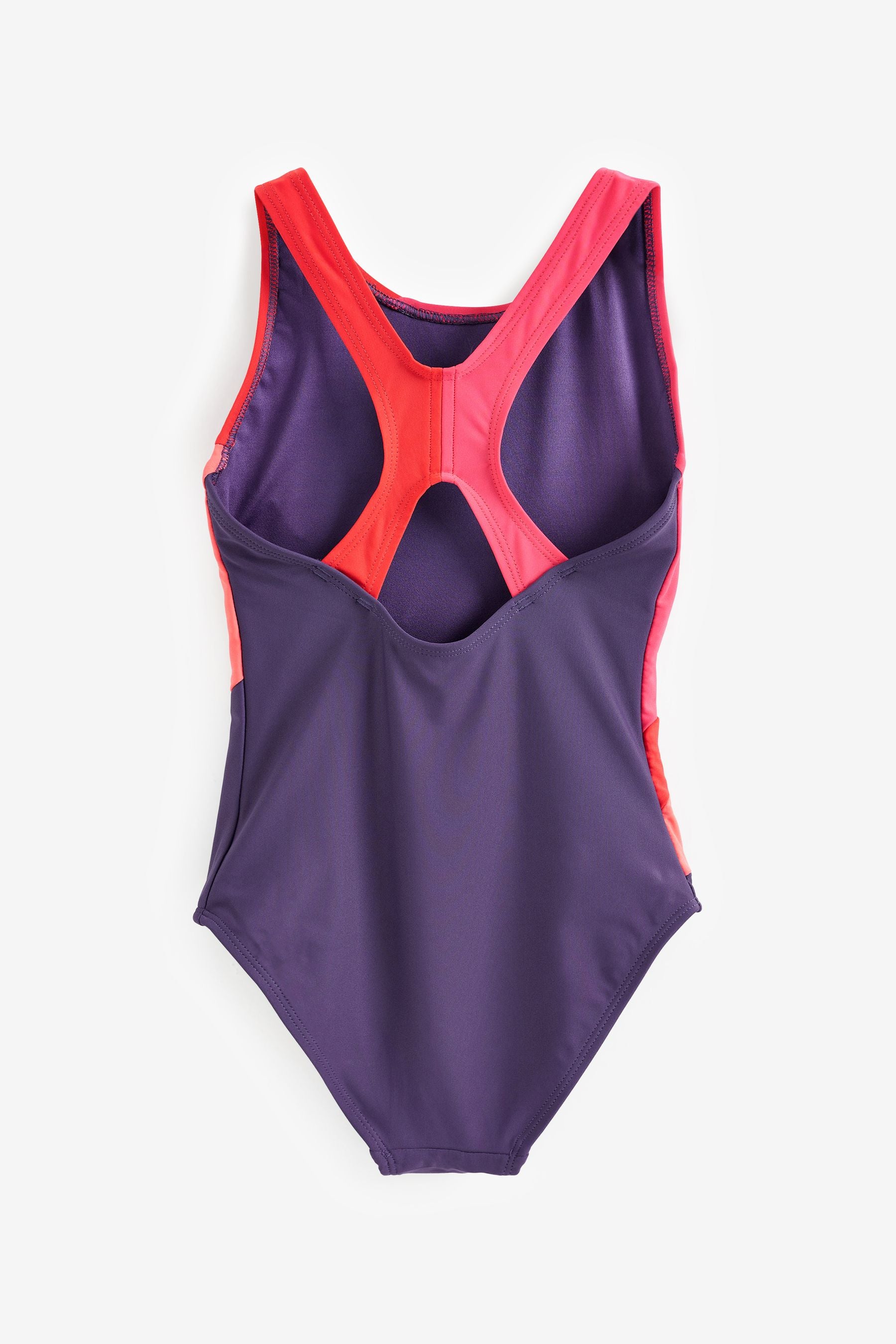 Colour Block Panel Sports Swimsuit (3-16yrs)