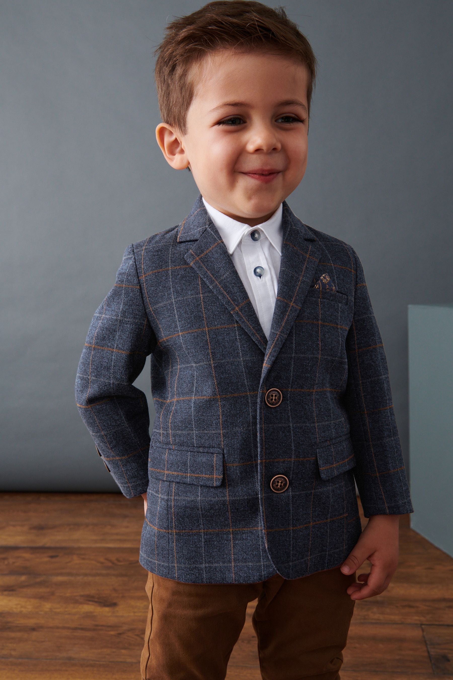 Navy Check Blazer (3mths-9yrs)