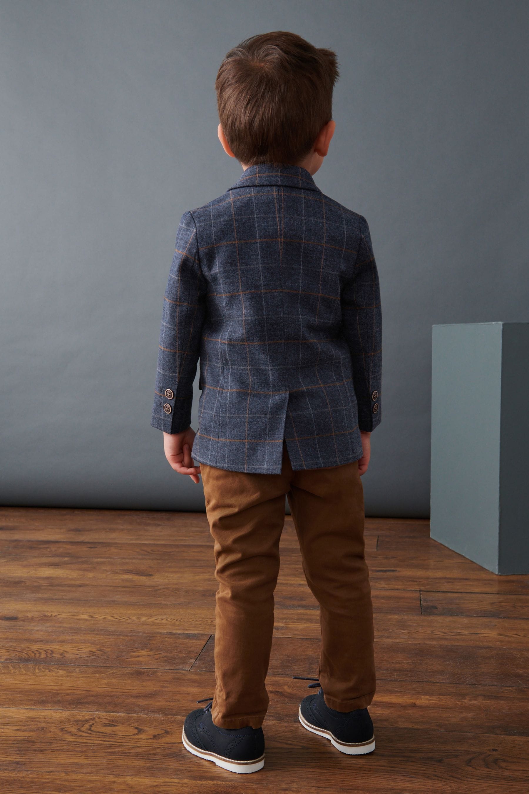 Navy Check Blazer (3mths-9yrs)