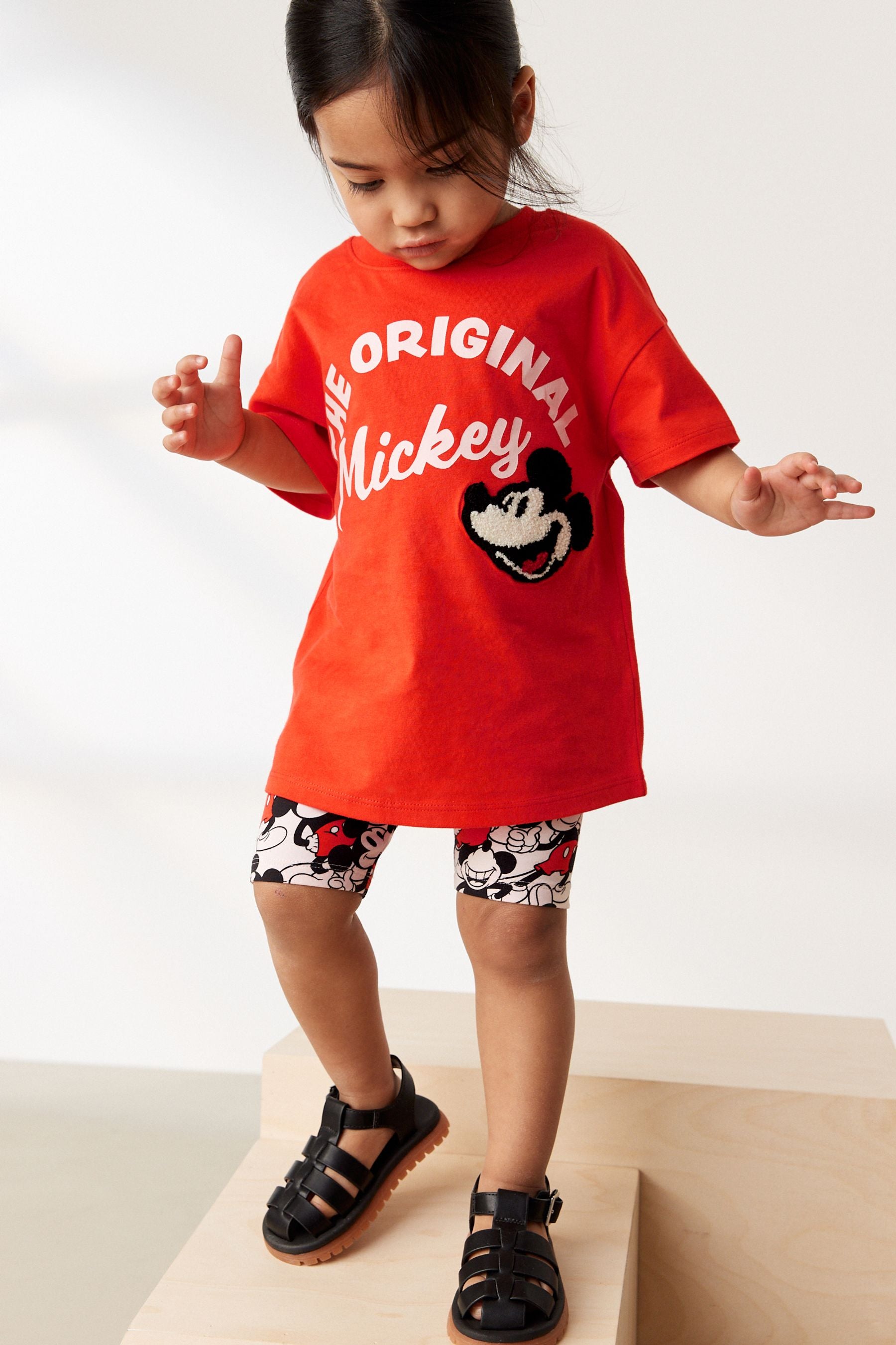 Red Disney T-Shirt and Cycling Shorts Set (3mths-7yrs)