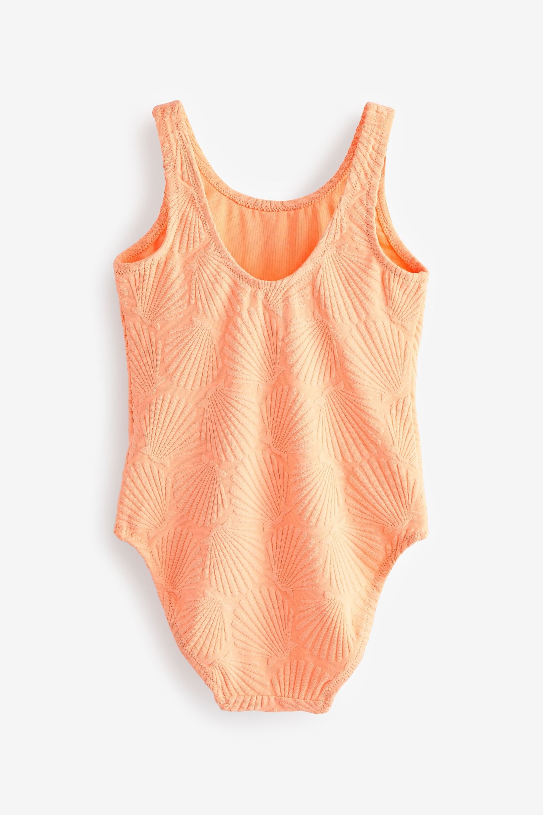 Fluro Orange Textured Swimsuit (3-16yrs)