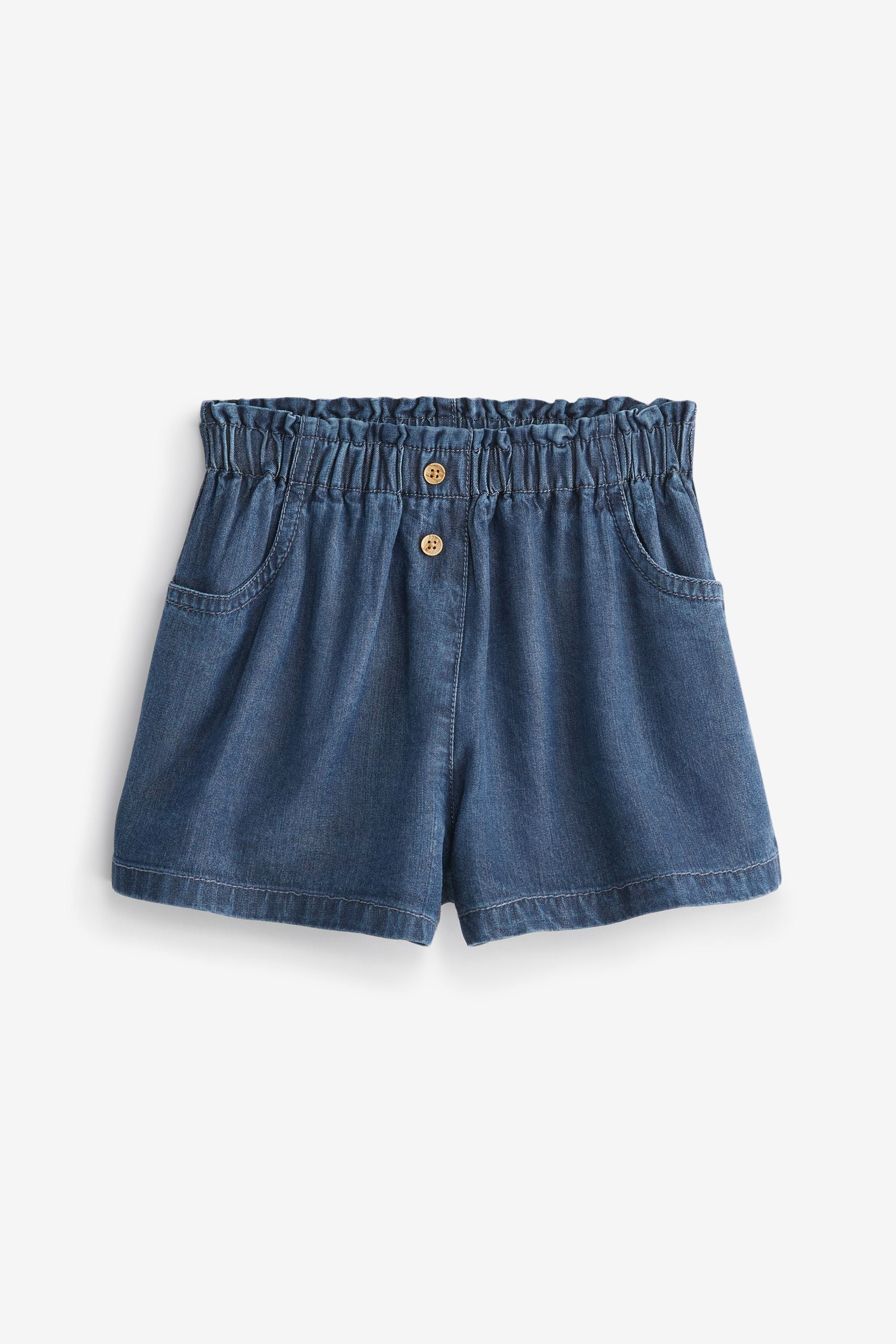 Denim Dark Wash Button Shorts (3mths-7yrs)