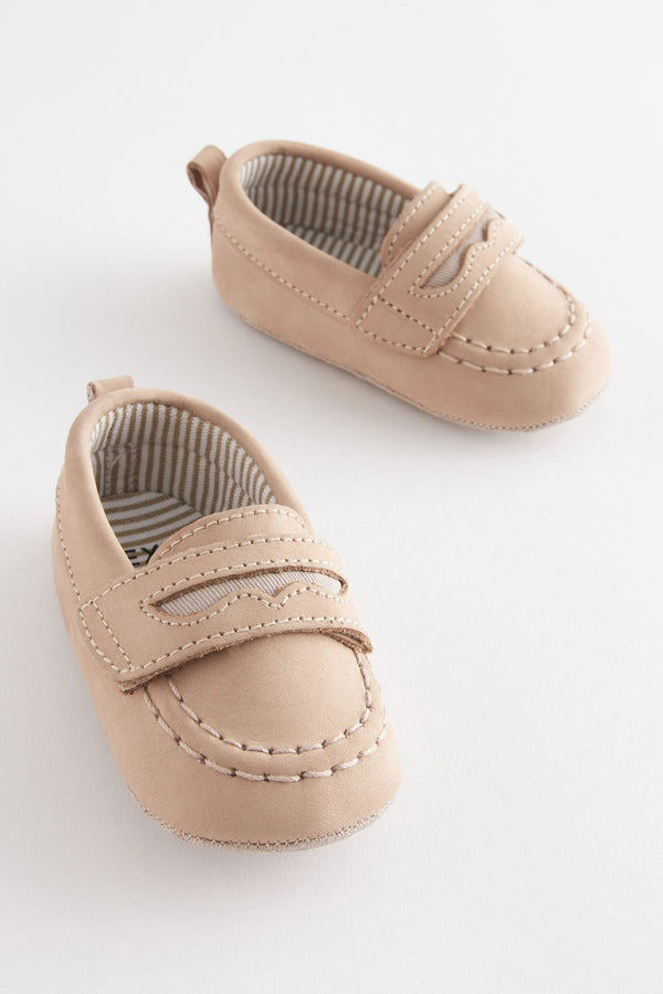 Natural Pram Moccasin Baby Shoes (0-24mths)