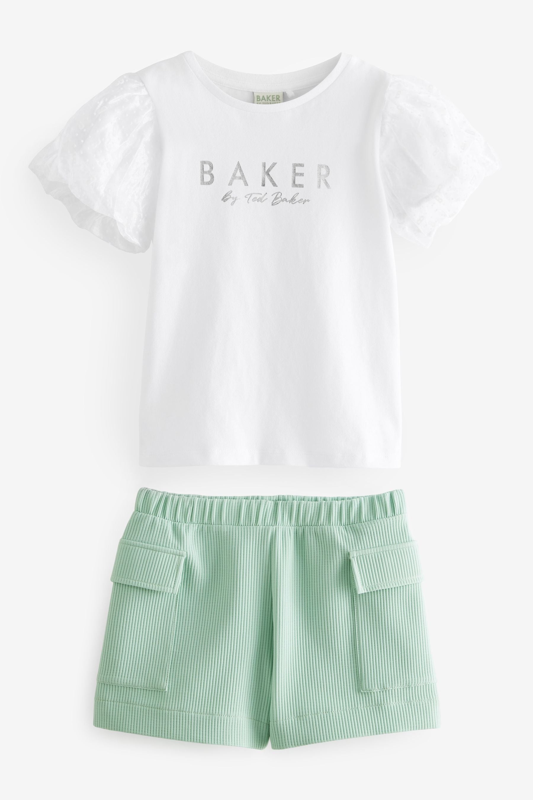 Green Baker by Ted Baker Mint Green T-Shirt and Cargo Short Set