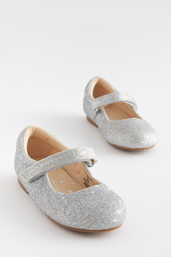 Silver Glitter Mary Jane Shoes