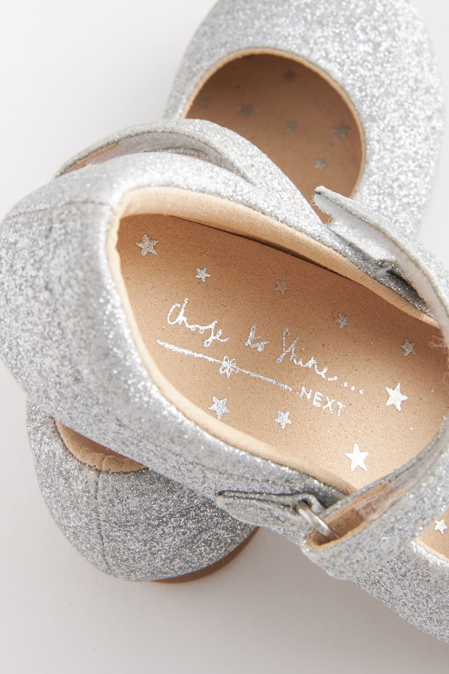 Silver Glitter Mary Jane Shoes