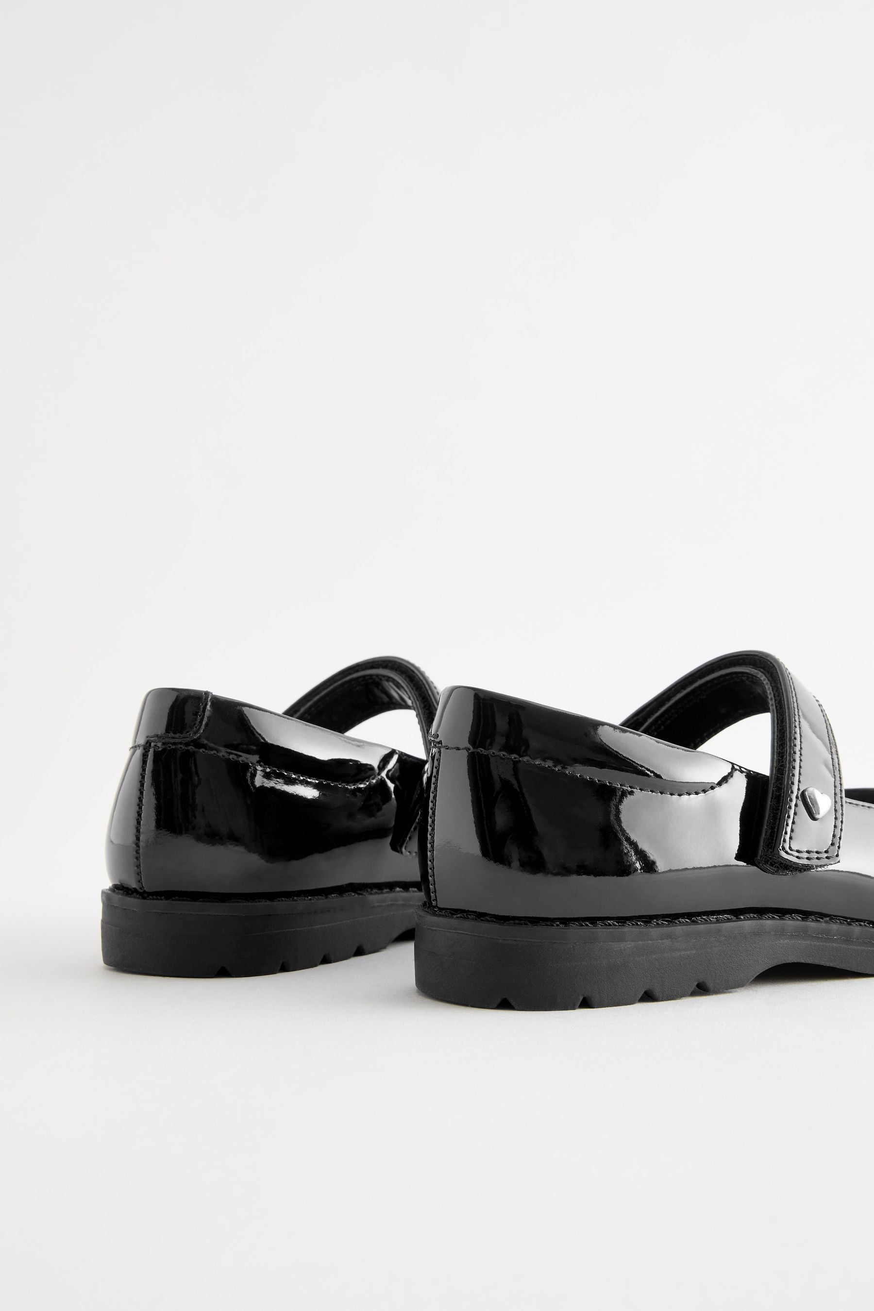 Black School Gem Mary Jane Shoes