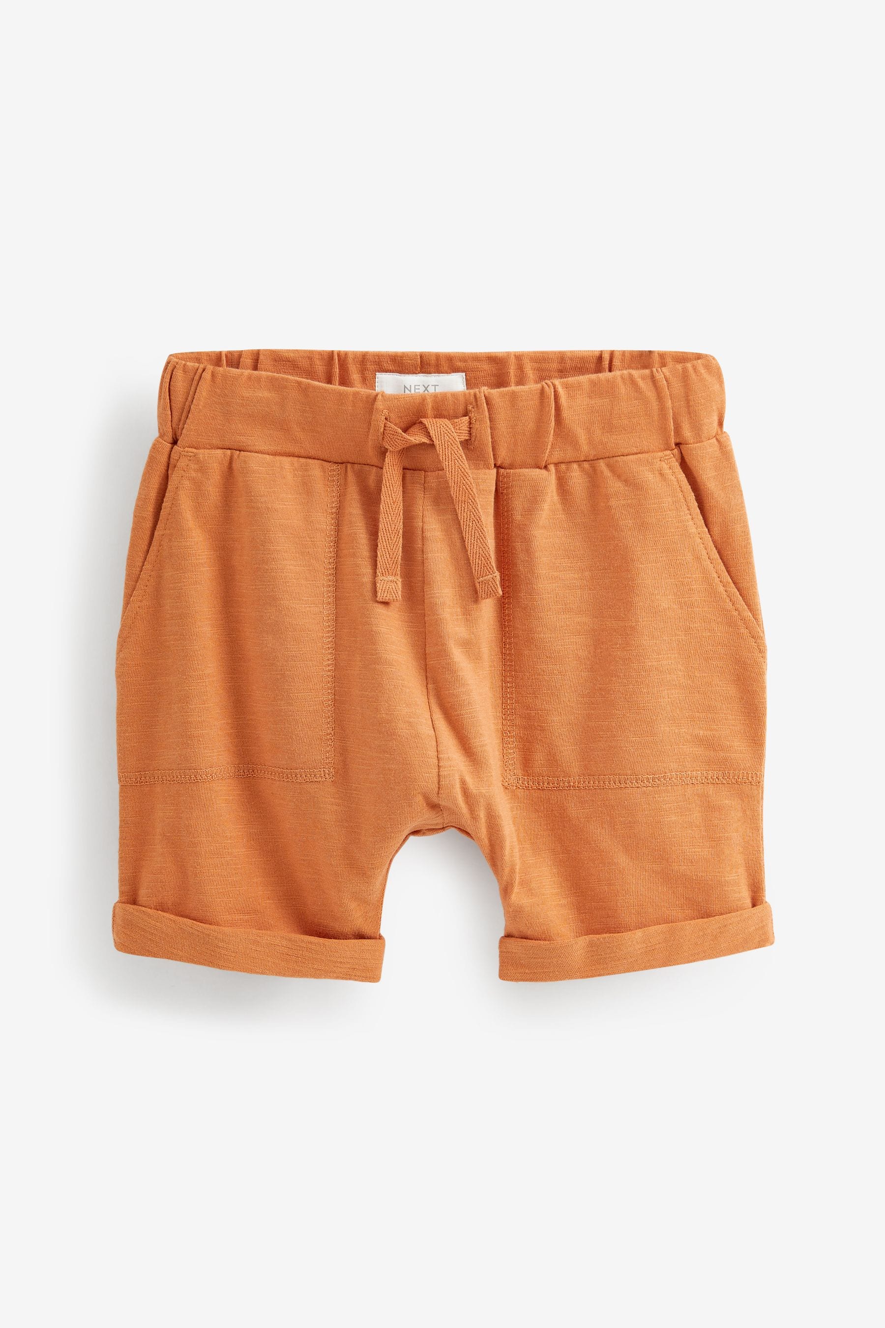 Orange/Charcoal/Neutral Lightweight Jersey Shorts 3 Pack (3mths-7yrs)