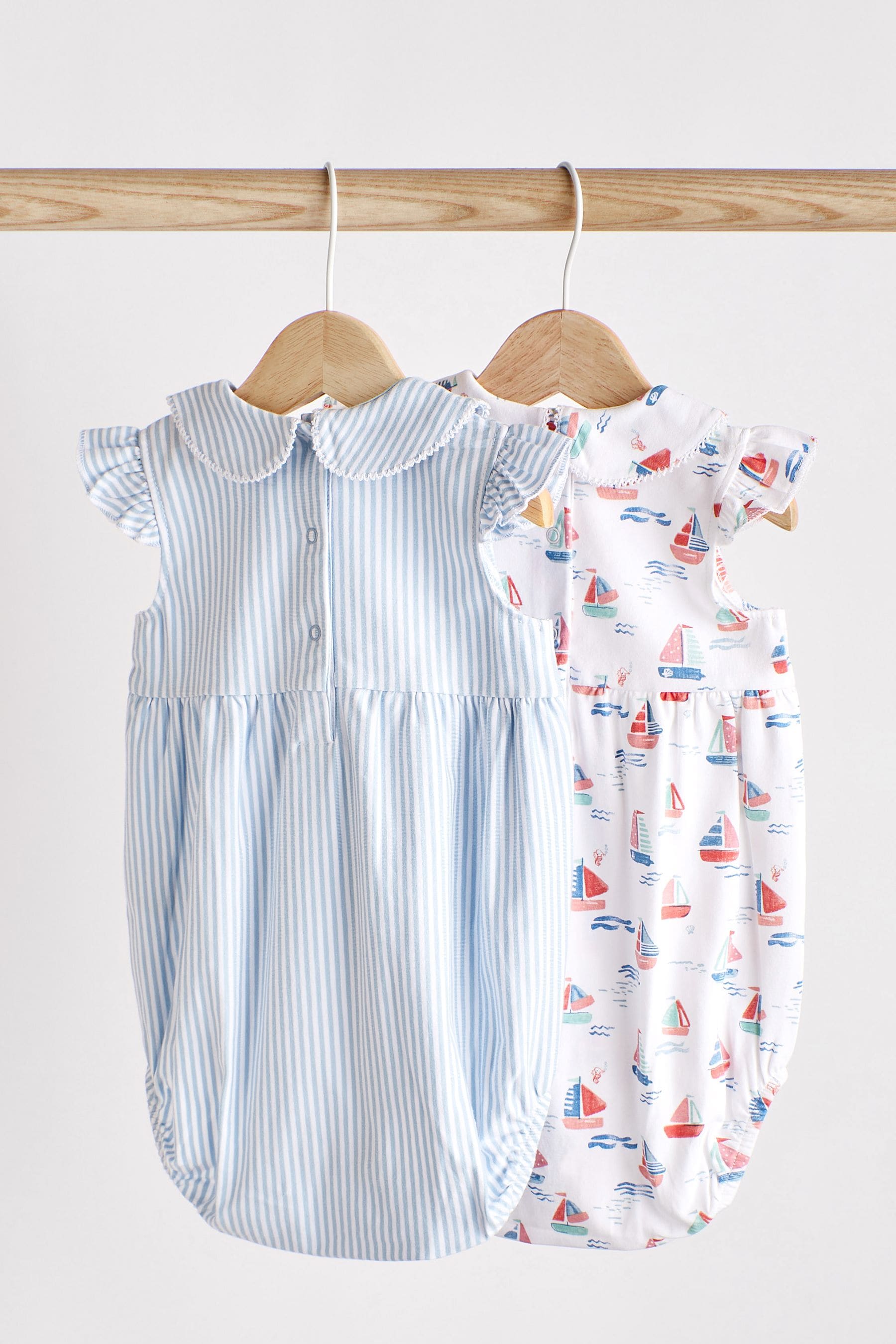 Blue/White Baby Romper 2 Packs