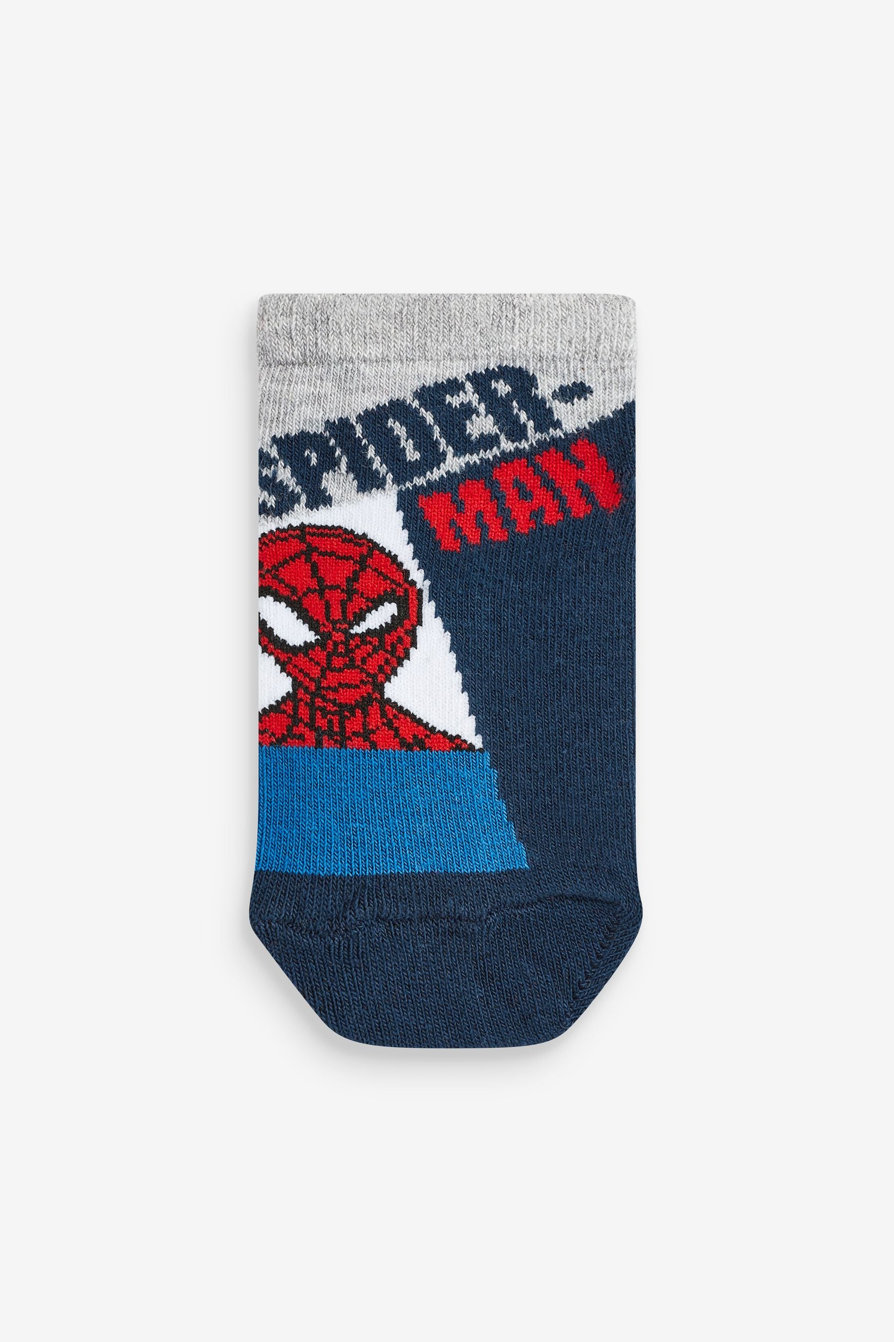 Spider-Man Red/Blue Cotton Rich Trainer Socks 5 Pack