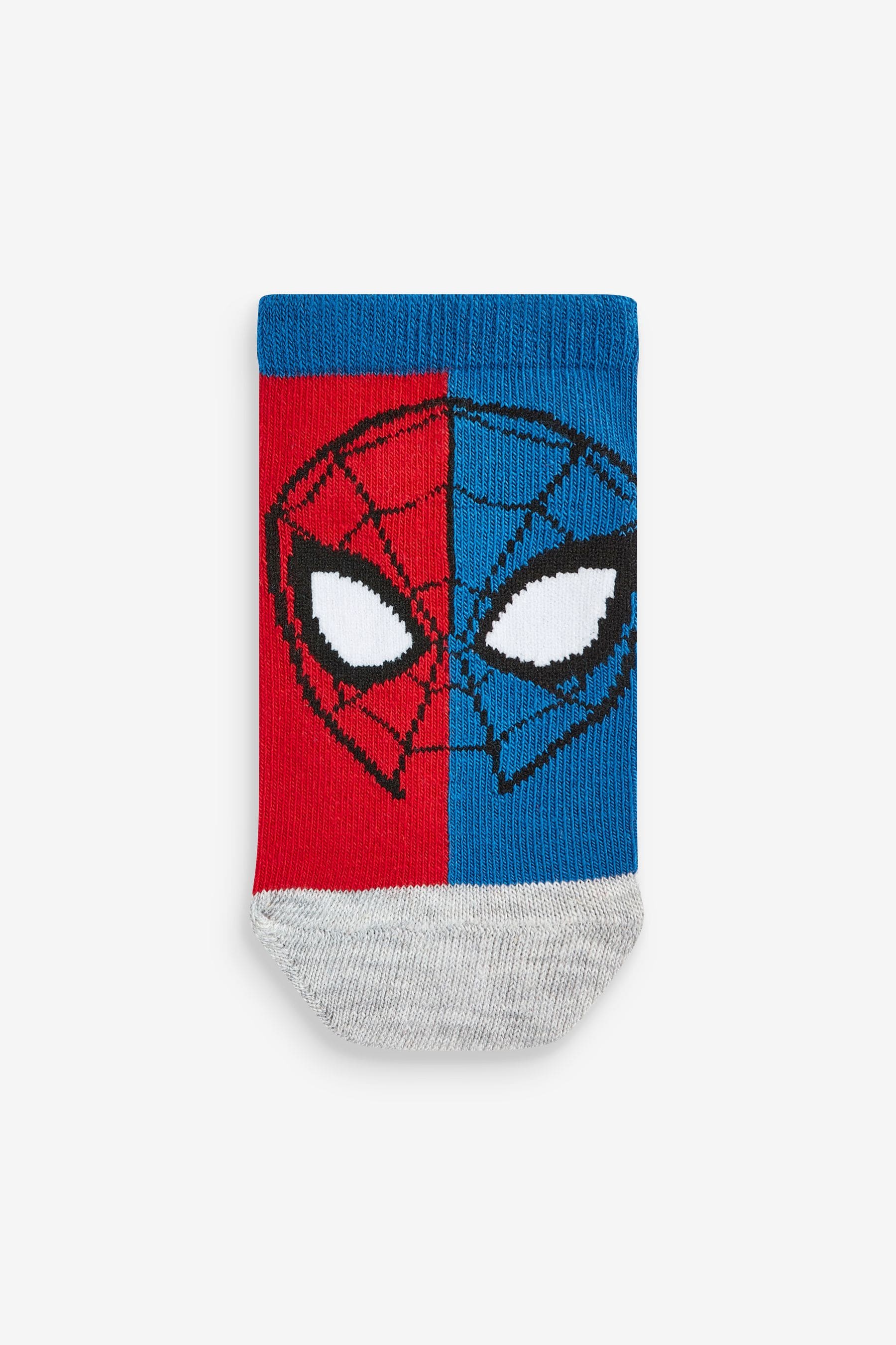 Spider-Man Red/Blue Cotton Rich Trainer Socks 5 Pack