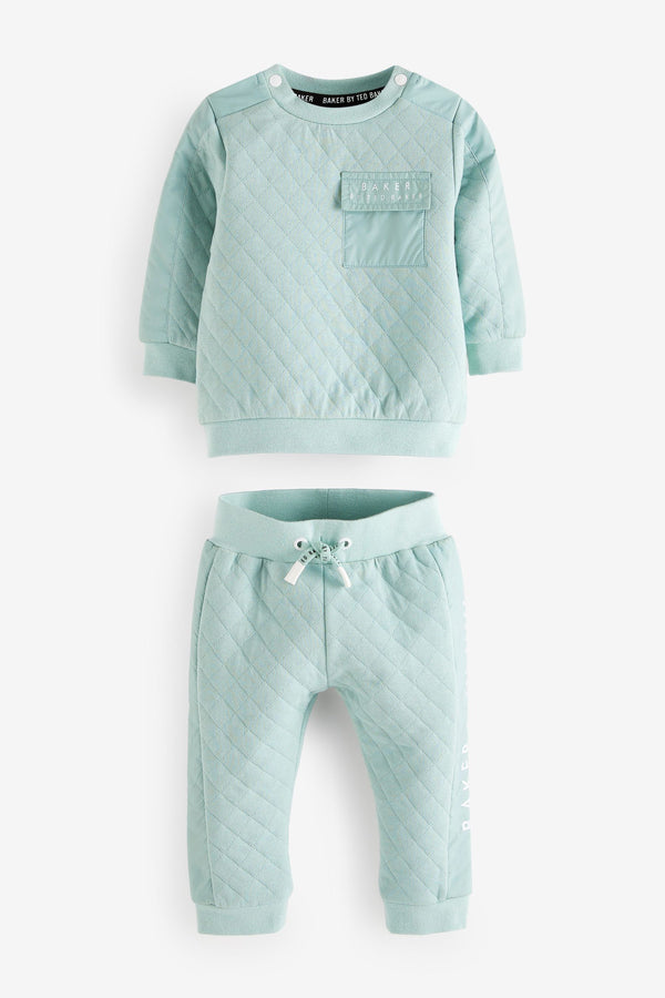 Green Baker by Ted Baker Green Quilted Sweater and Jogger Set