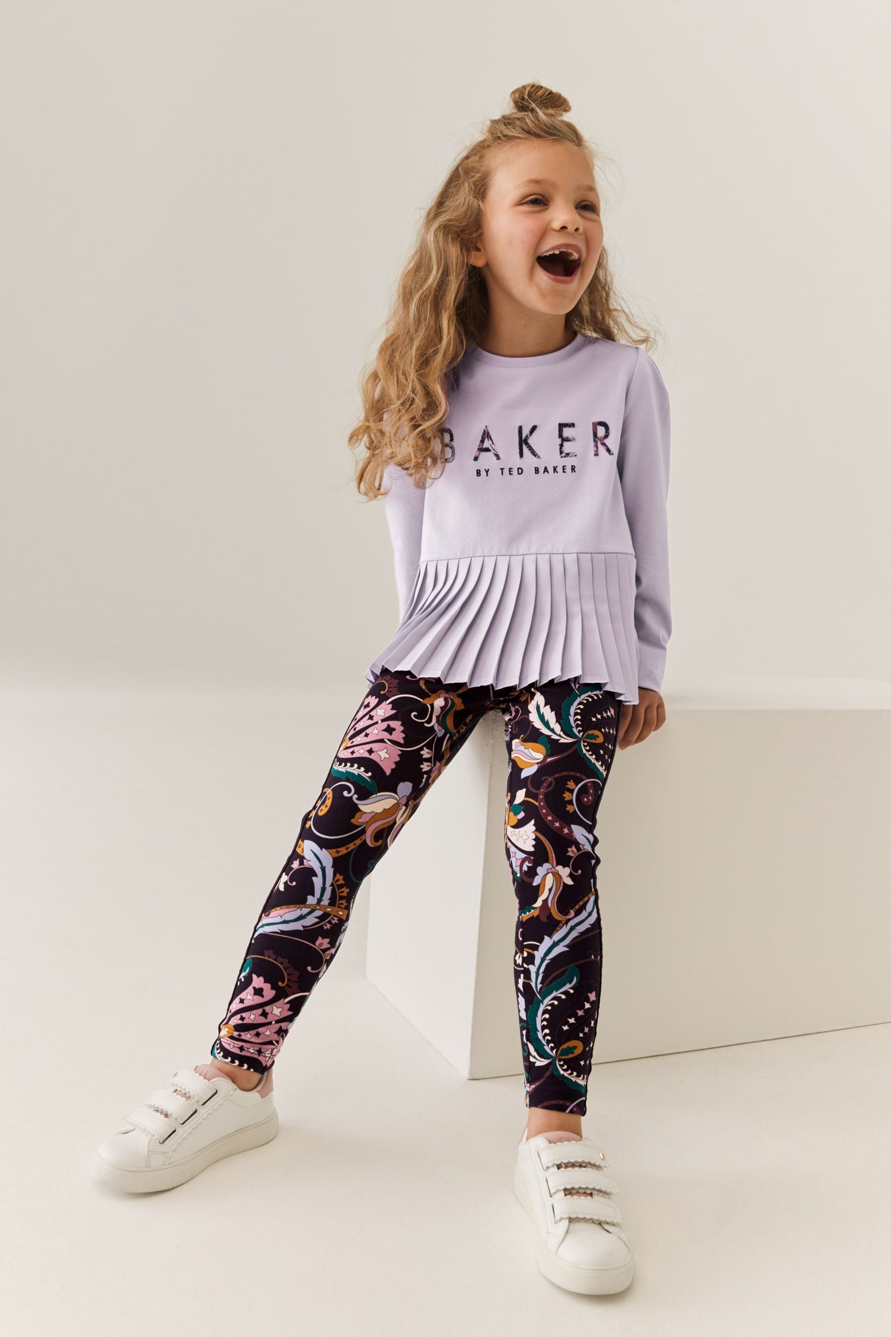 Lilac Purple Baker by Ted Baker Lilac Purple Legging and T-Shirt Set