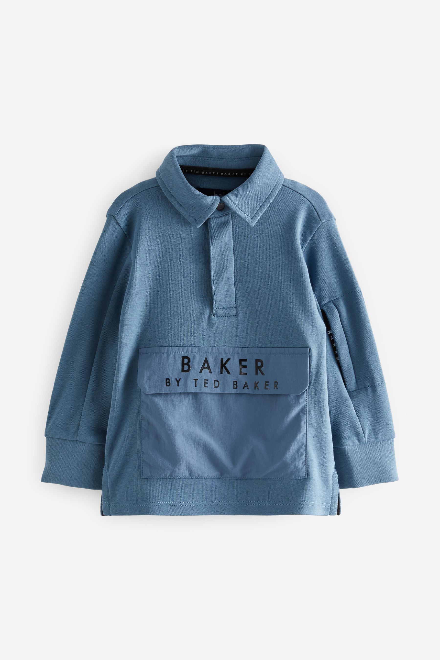 Blue Baker by Ted Baker Long Sleeve Blue Polo