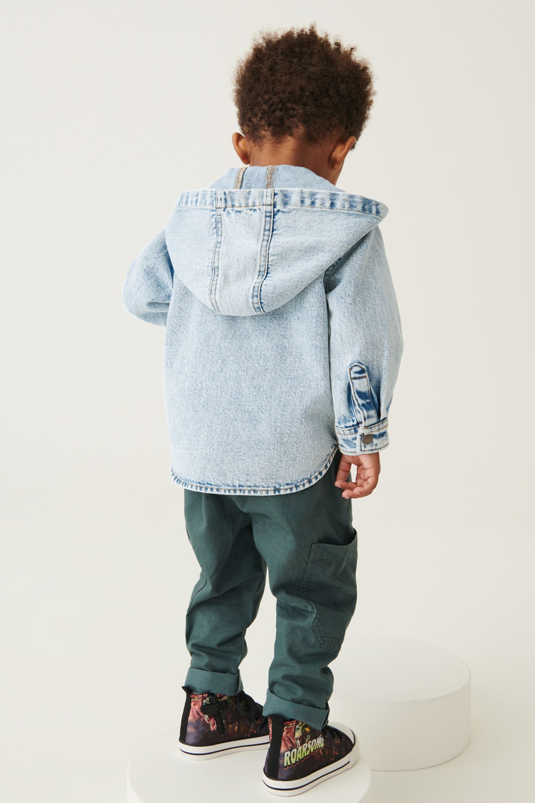 Blue Denim Hooded Shacket (3mths-7yrs)