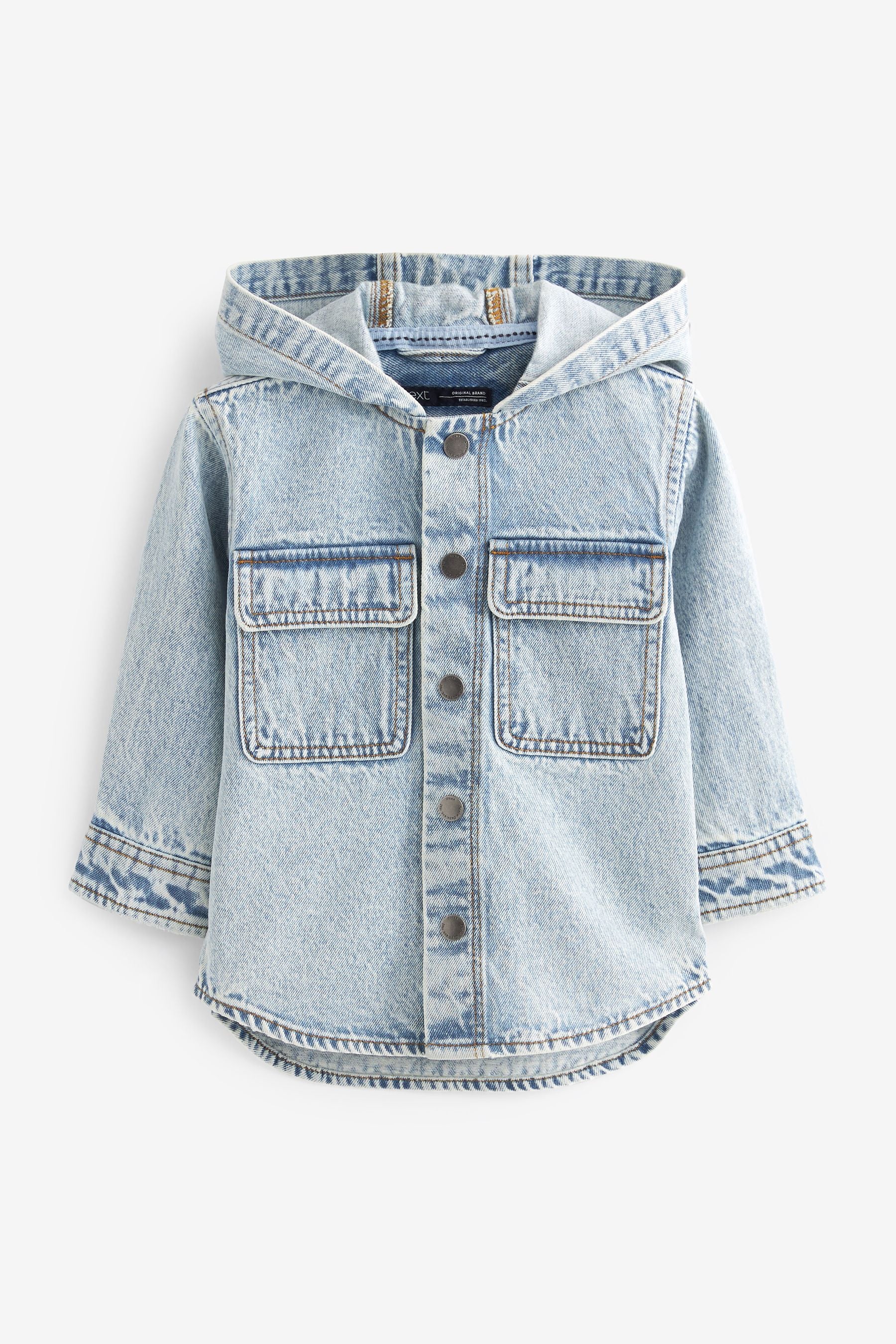 Blue Denim Hooded Shacket (3mths-7yrs)