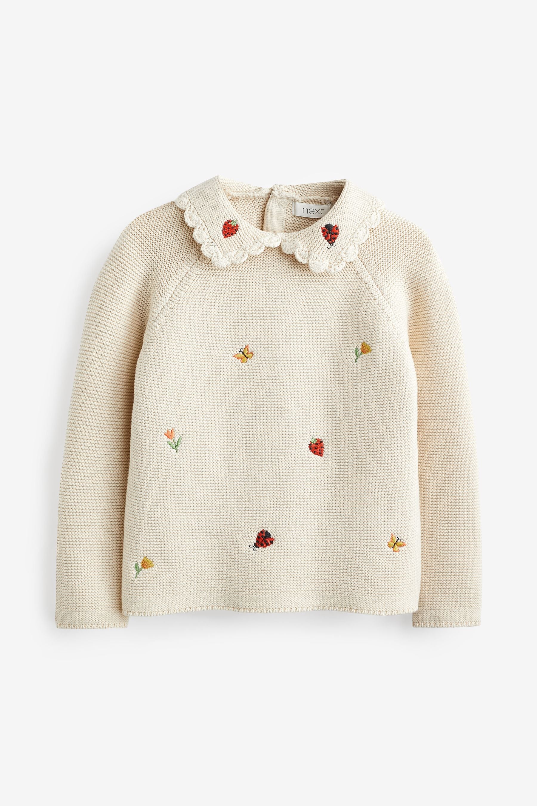 Ecru Cream Marl Collar Jumper (3mths-7yrs)