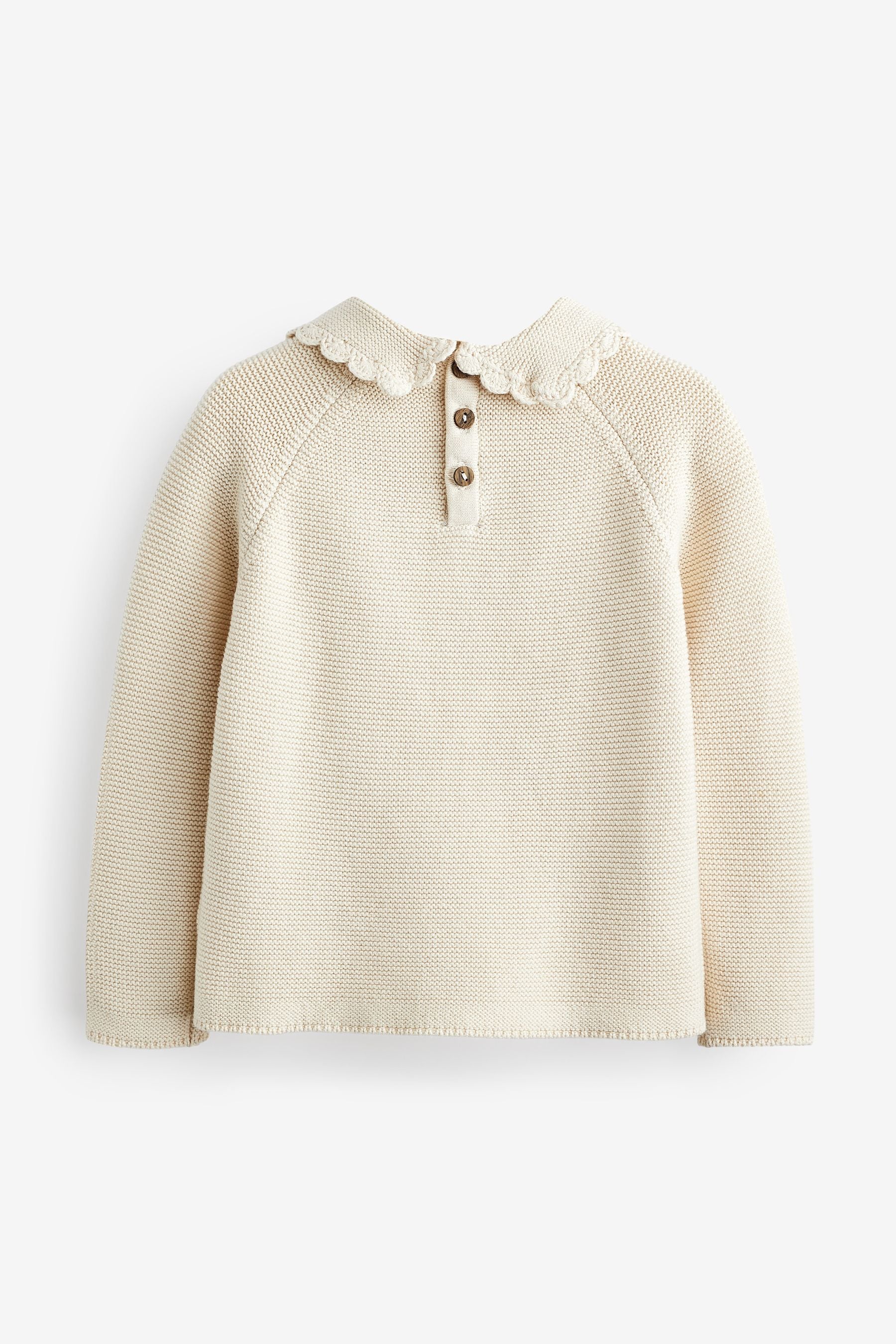 Ecru Cream Marl Collar Jumper (3mths-7yrs)