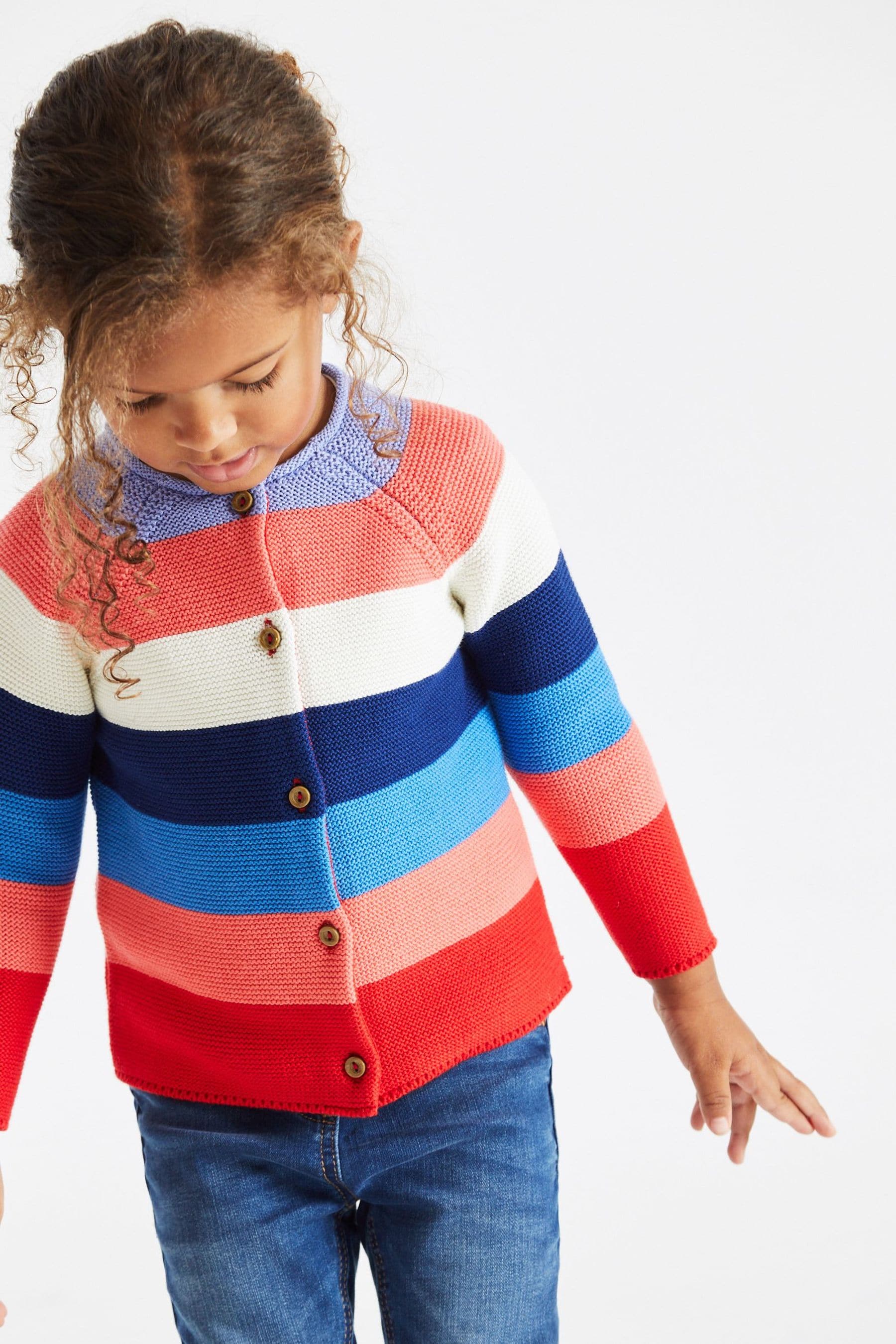 RED, BLUE, WHITE Stripe Cardigan (3mths-7yrs)