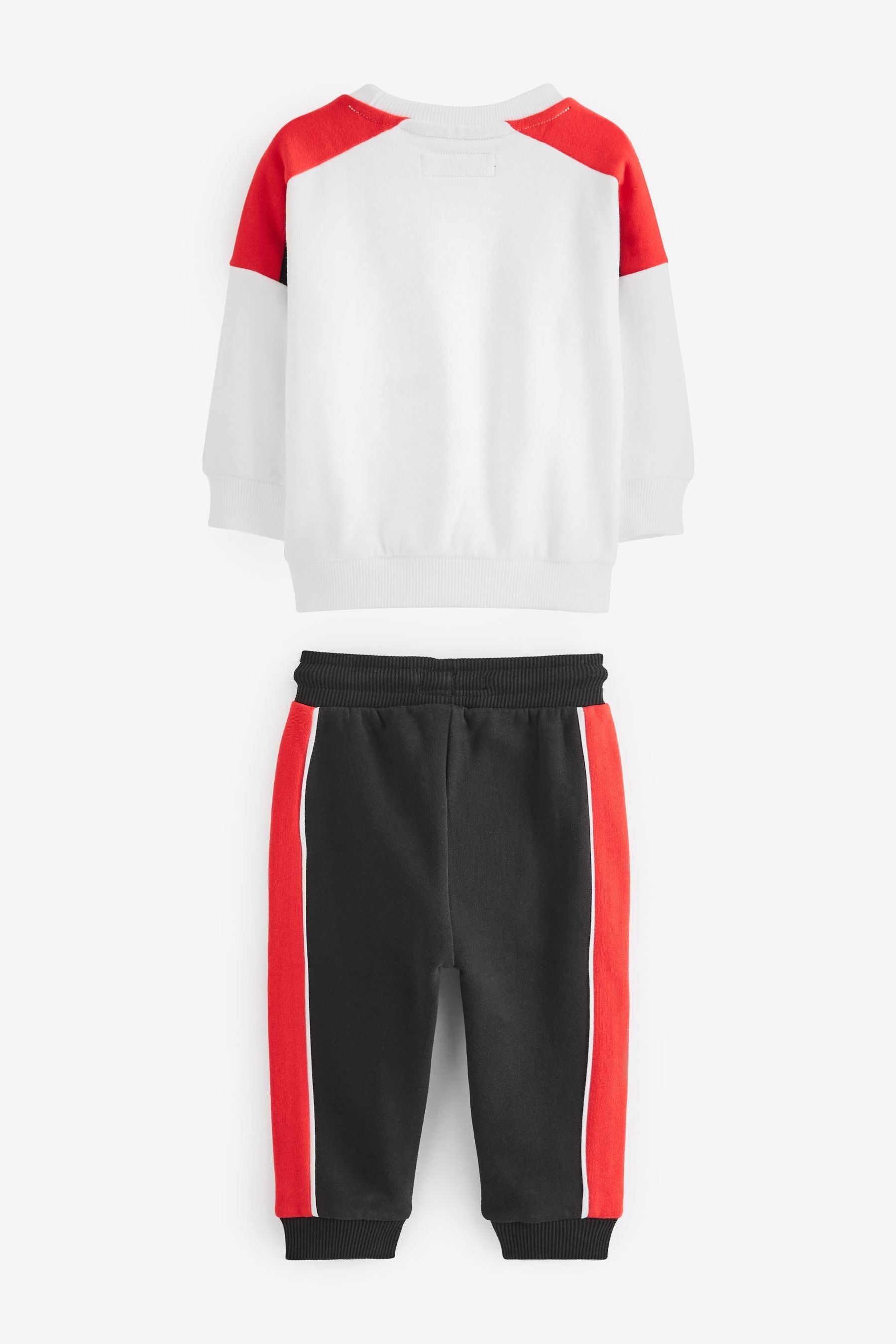 Black/White/Red Sweatshirt And Joggers Set (3mths-7yrs)