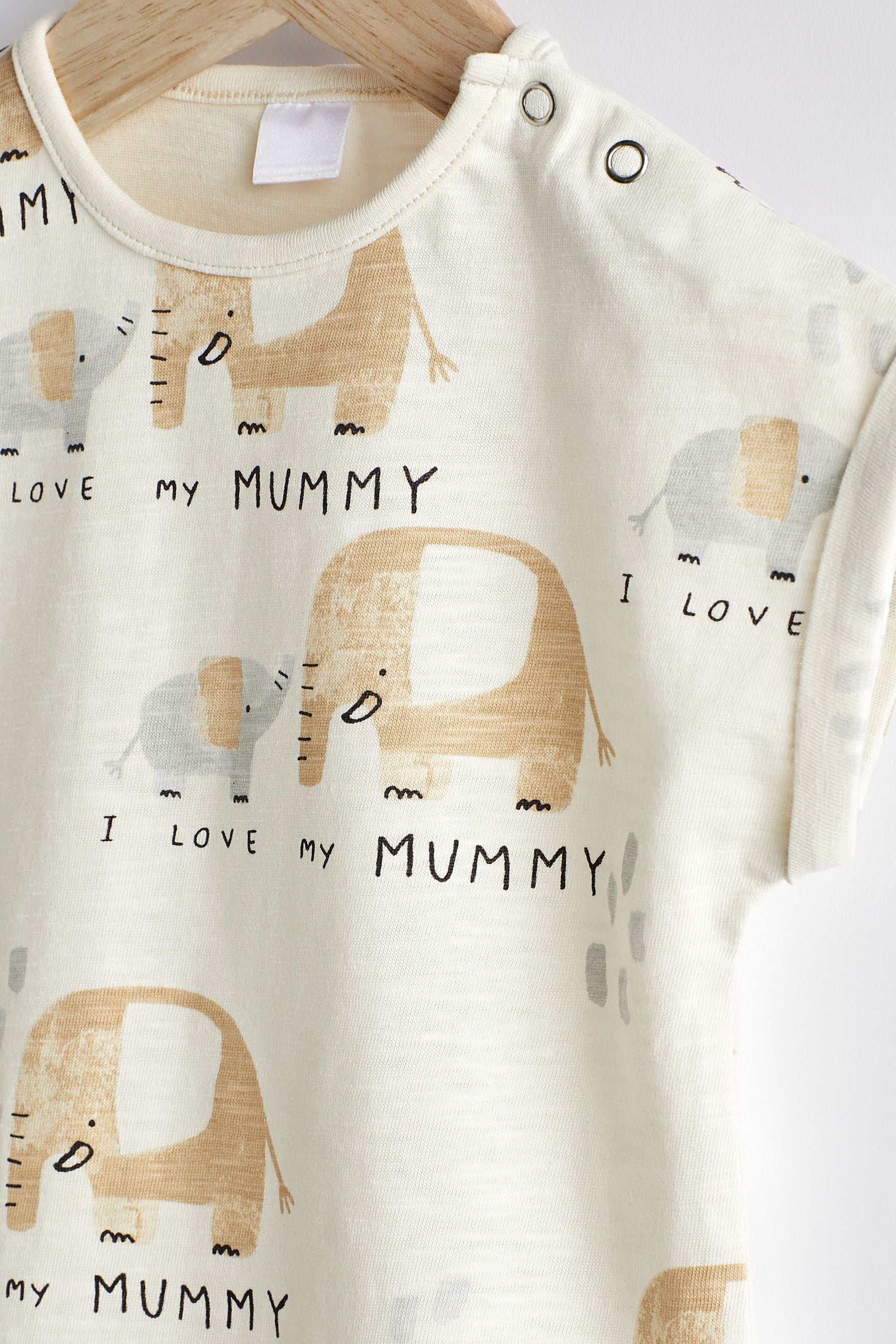 Neutral Mummy Jersey Baby Romper