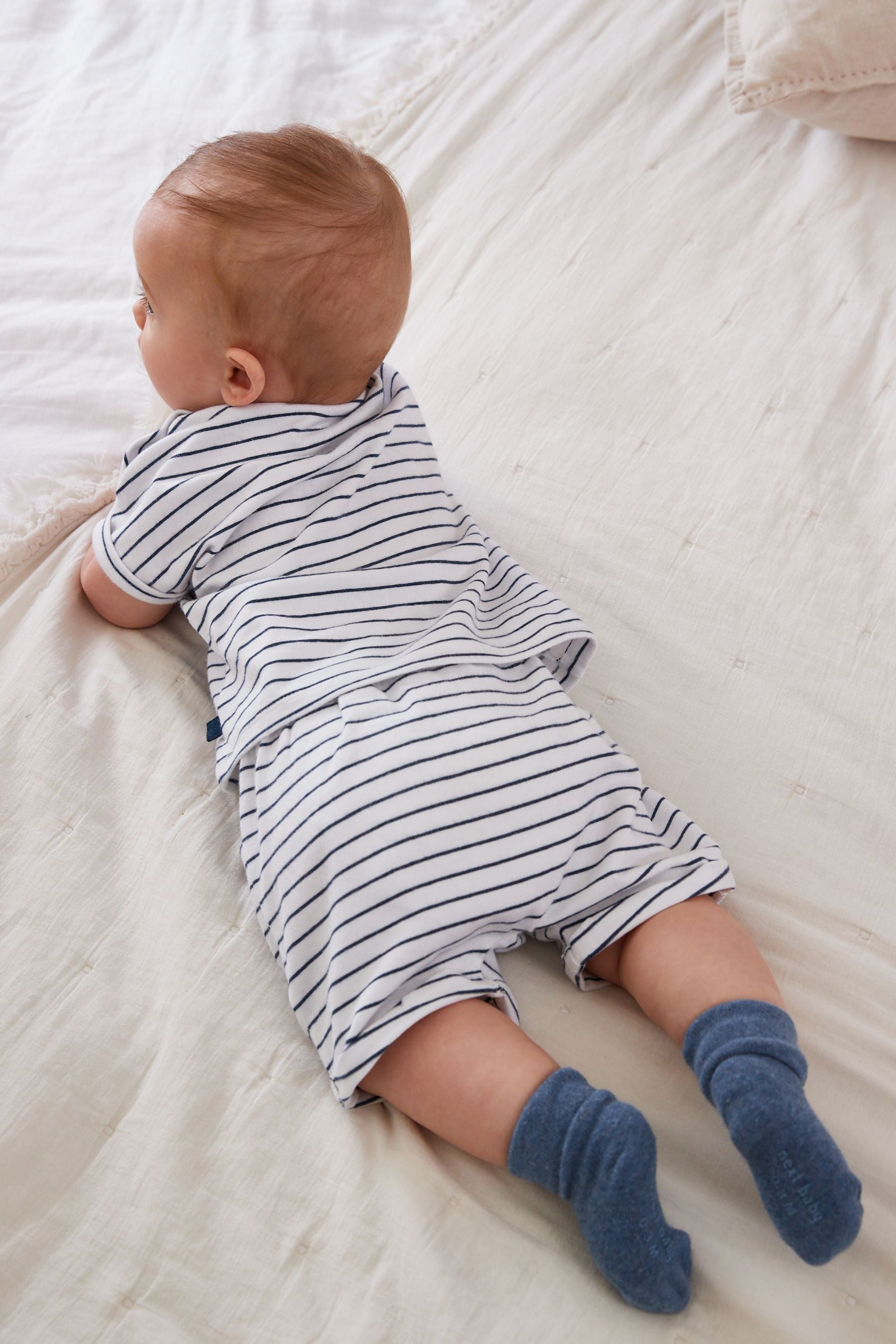 Navy/White Safari Baby T-Shirt And Shorts 2 Piece Set