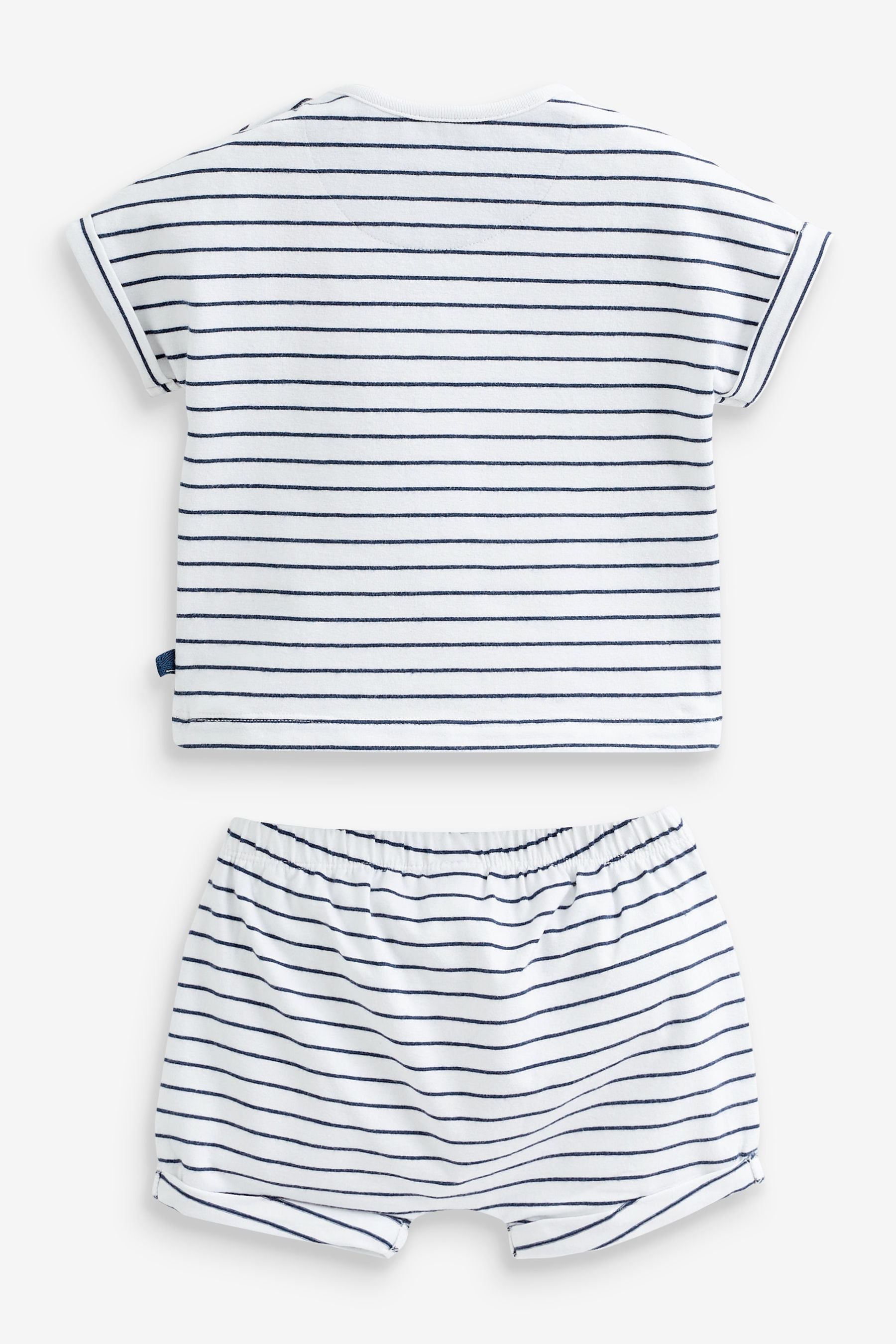 Navy/White Safari Baby T-Shirt And Shorts 2 Piece Set