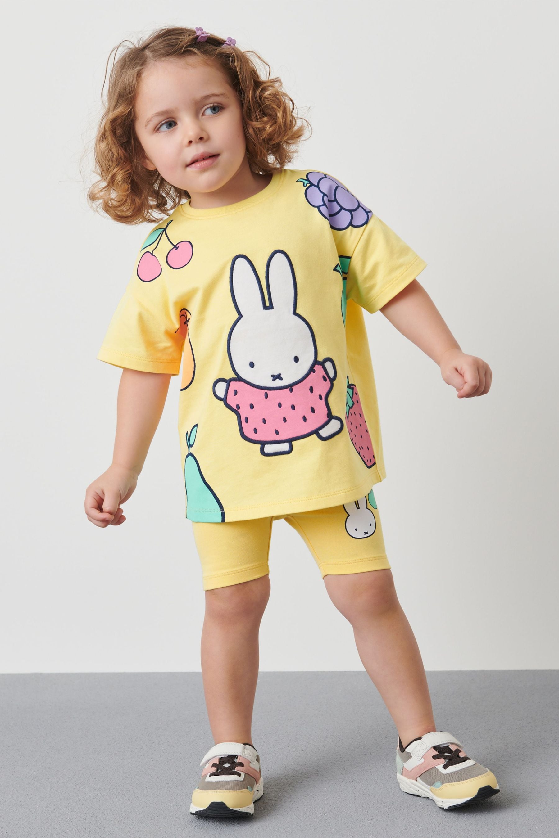 Yellow Miffy Short Sleeve T-Shirt And Cycling Shorts Set (3mths-7yrs)