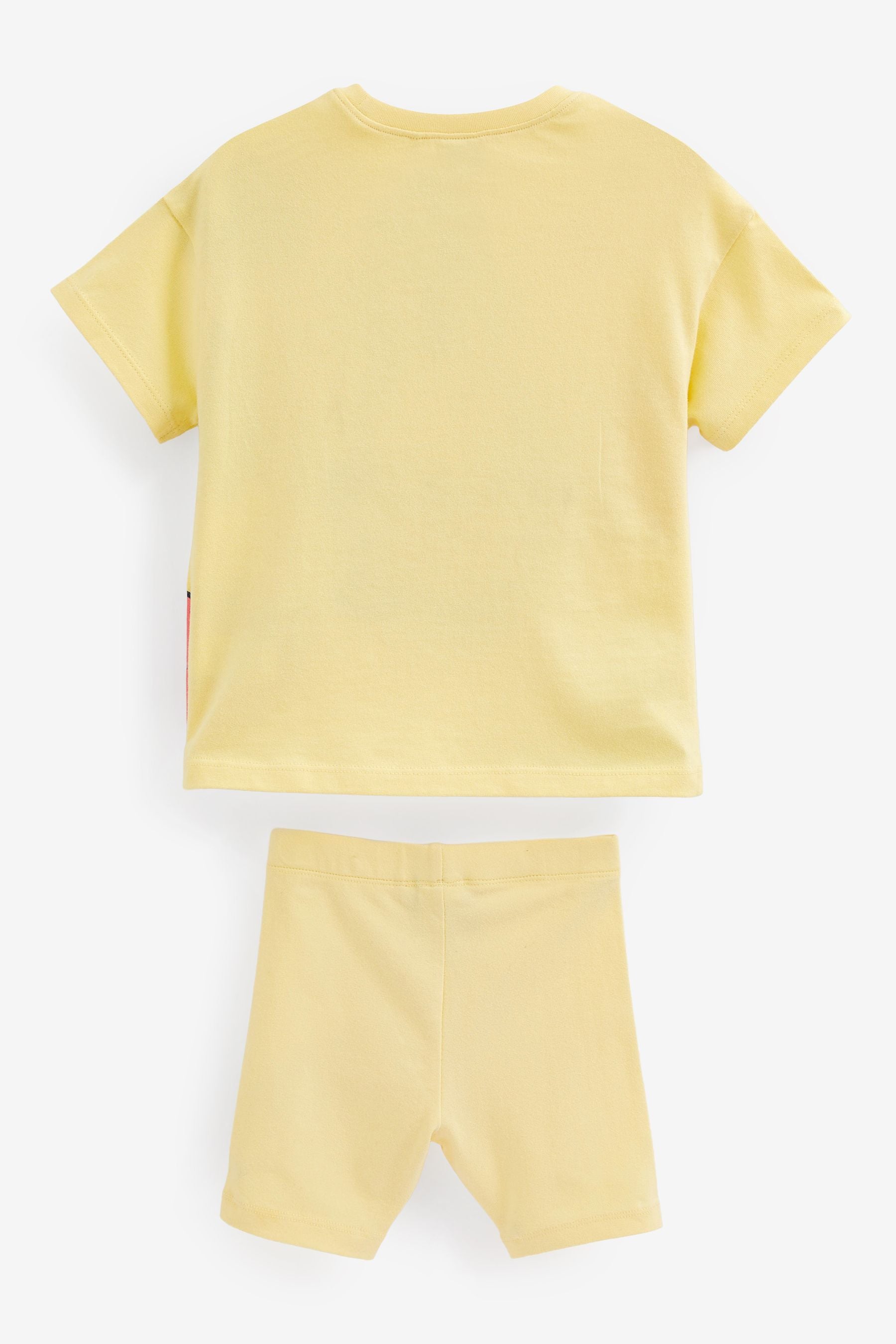 Yellow Miffy Short Sleeve T-Shirt And Cycling Shorts Set (3mths-7yrs)