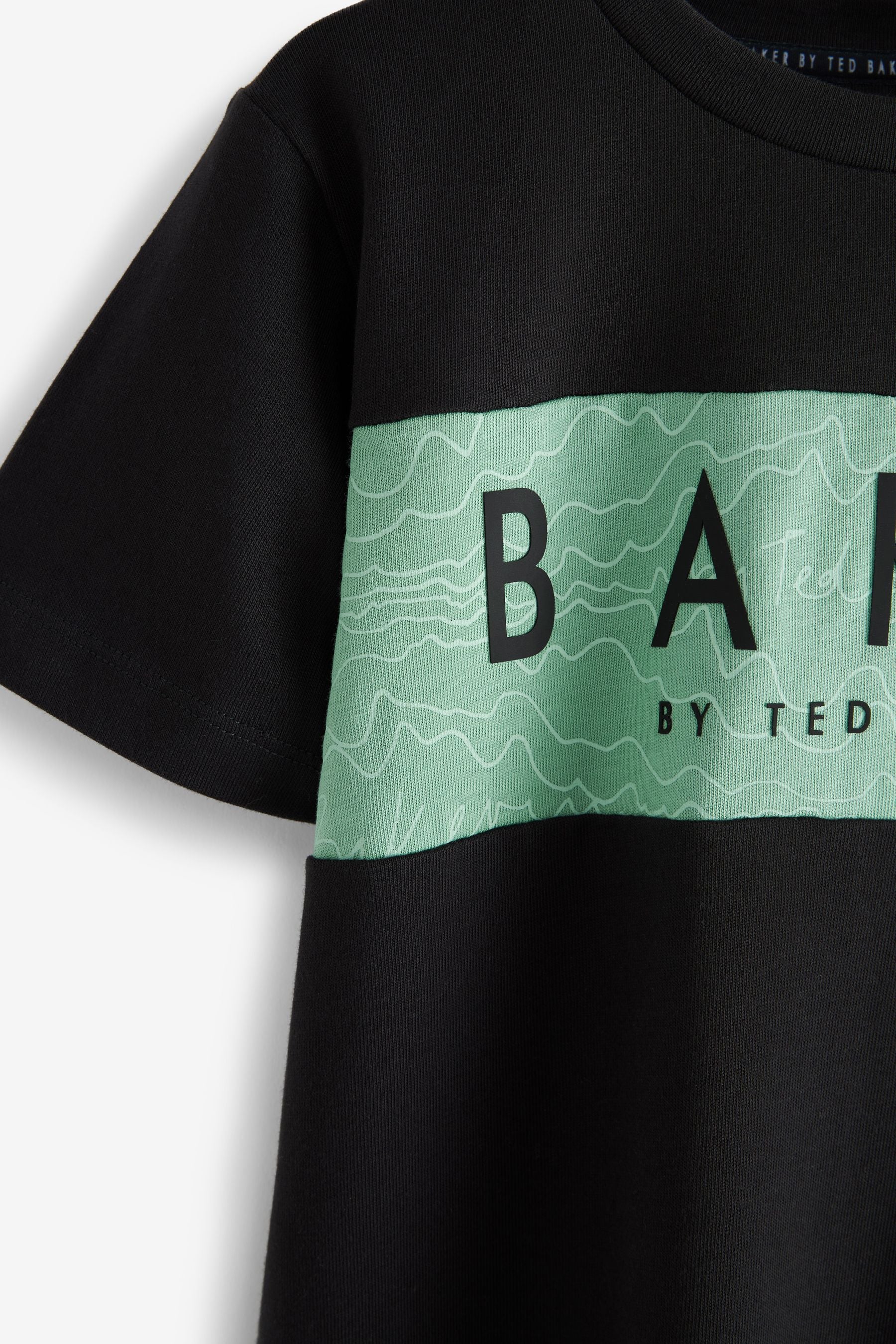 Baker by Ted Baker Black Trapped Graphic T-Shirt