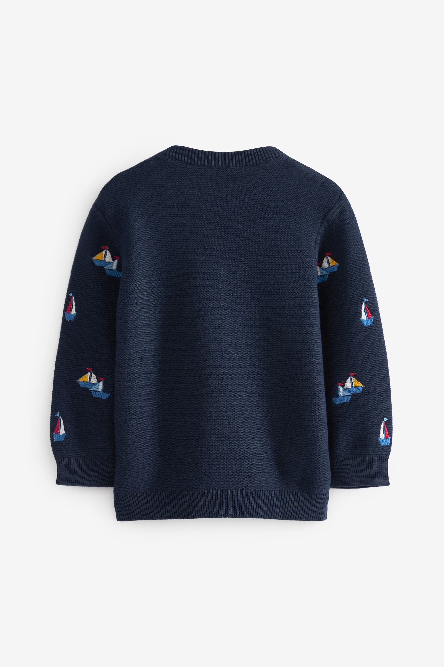 Navy Nautical Crew Jumper (3mths-7yrs)