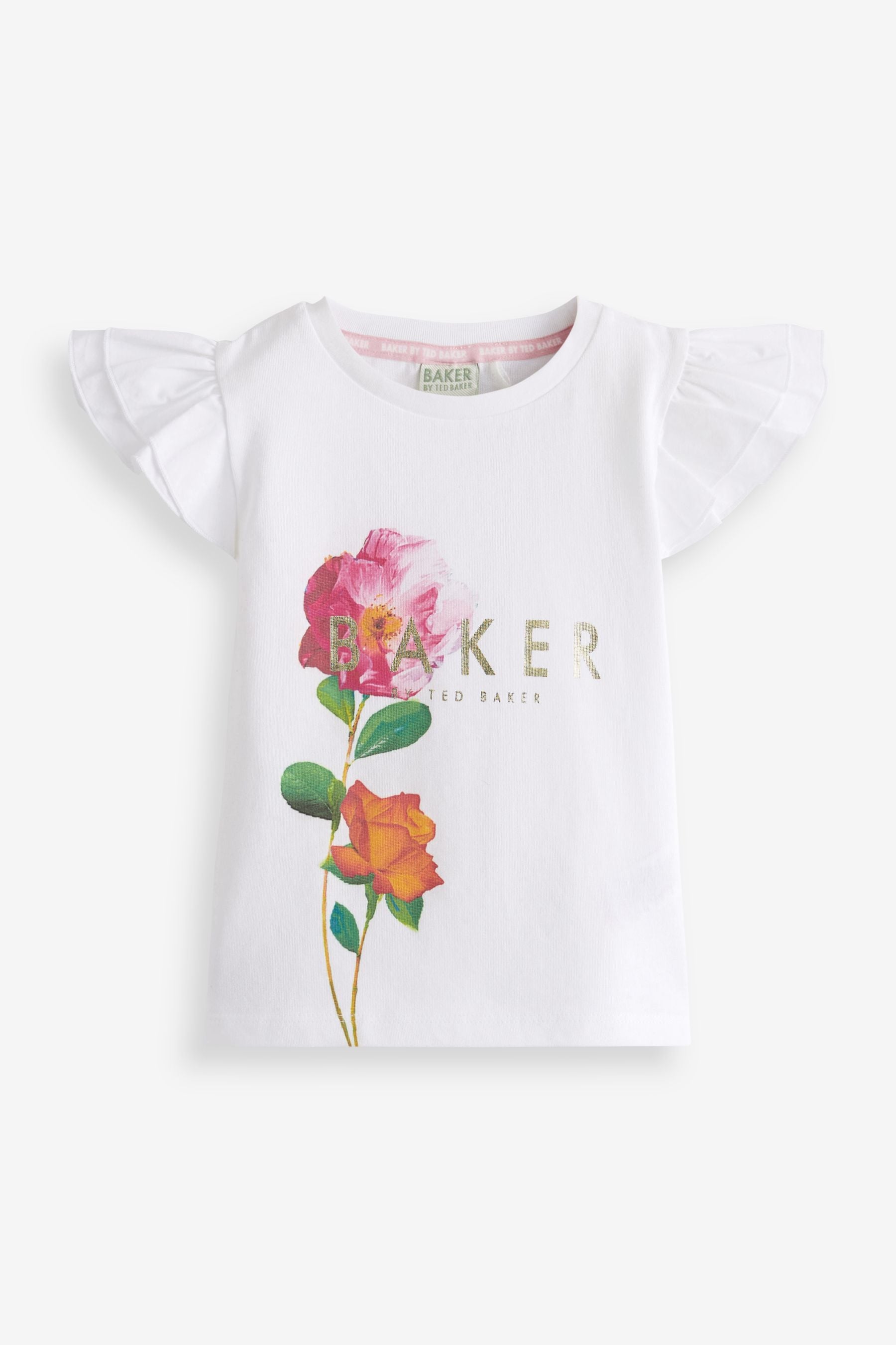 Navy Blue Baker by Ted Baker Navy Blue Legging and Frill Sleeve T-Shirt