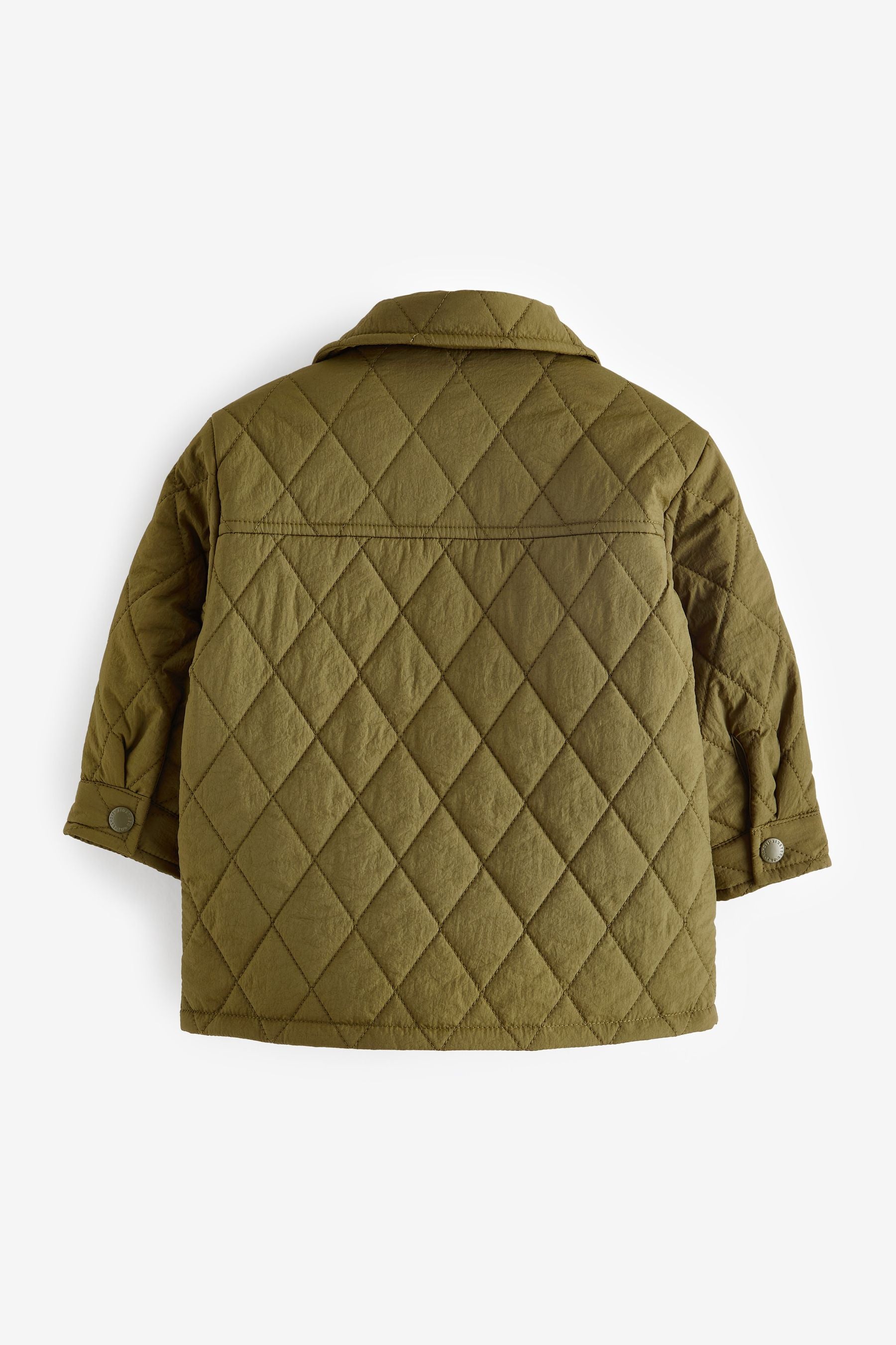 Khaki Green Quilted Shacket (3mths-7yrs)