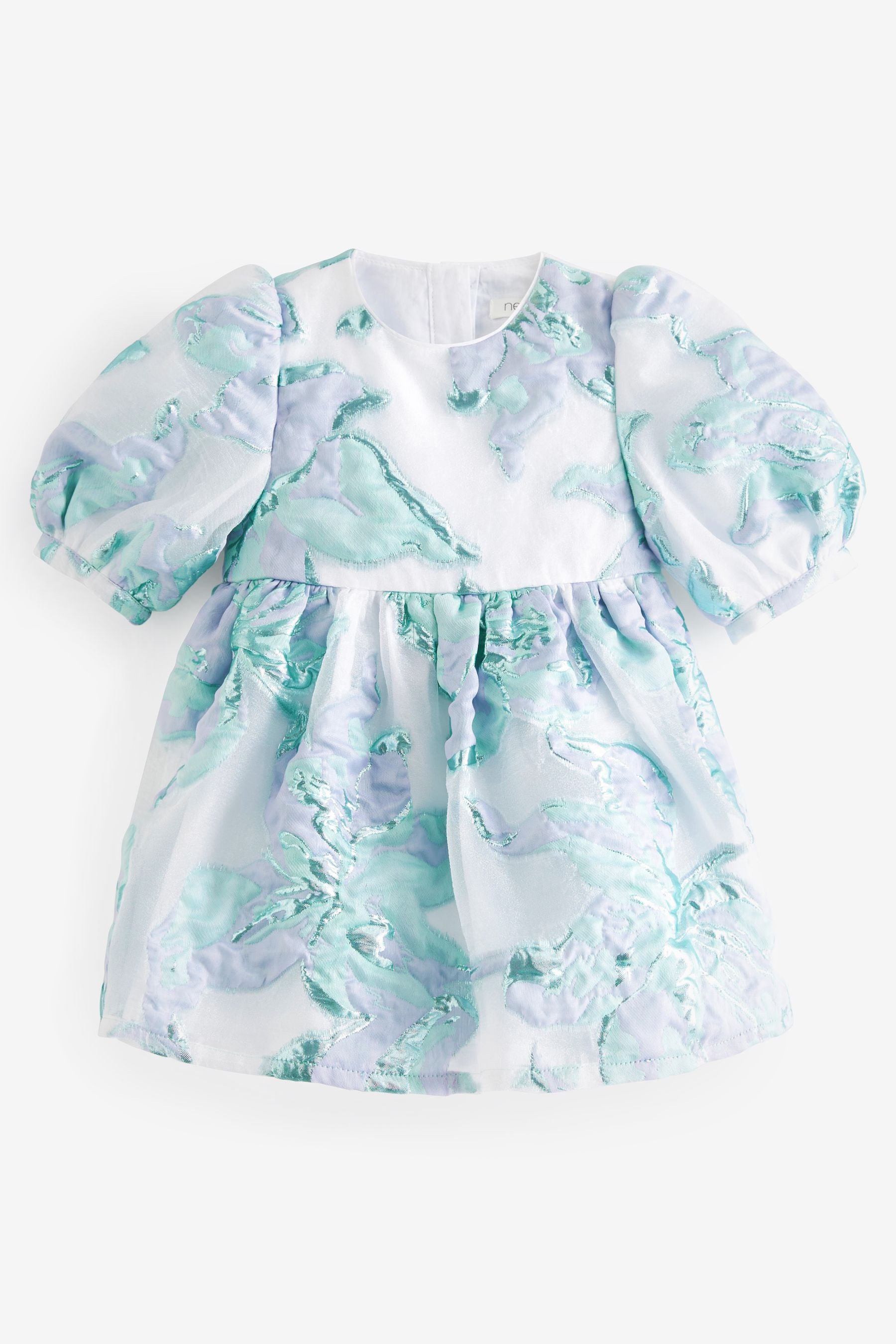 Lilac Purple/Mint Green Jacquard Party Dress (12mths-8yrs)