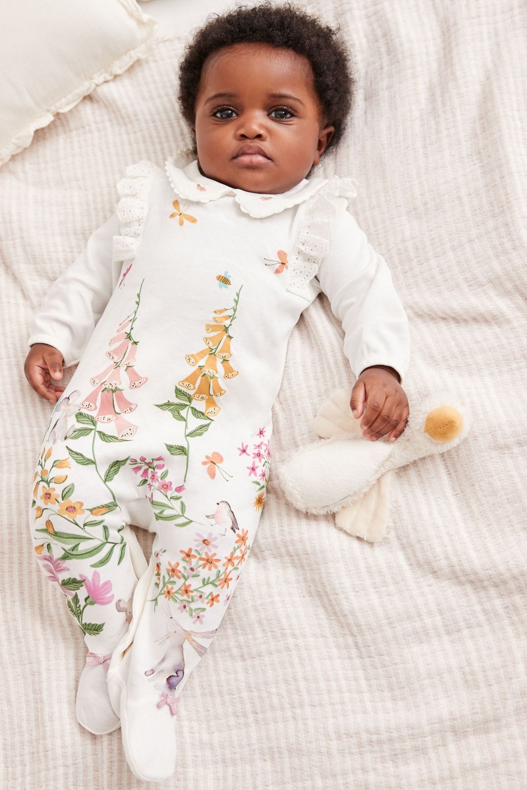 Pink/White Fairy Sleepsuits 2 Pack (0mths-3yrs)